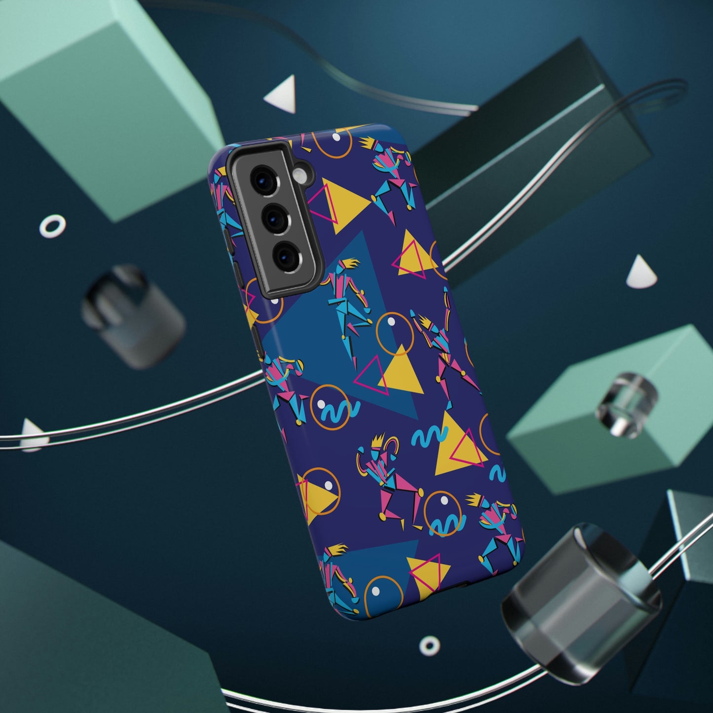 Impact-Resistant Cases - 1980s Retro Abstract Graphic Art - Dancers -