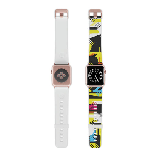 1980s Inspired Abstract Geometric Watch Band for Apple Watch - Bright Colors