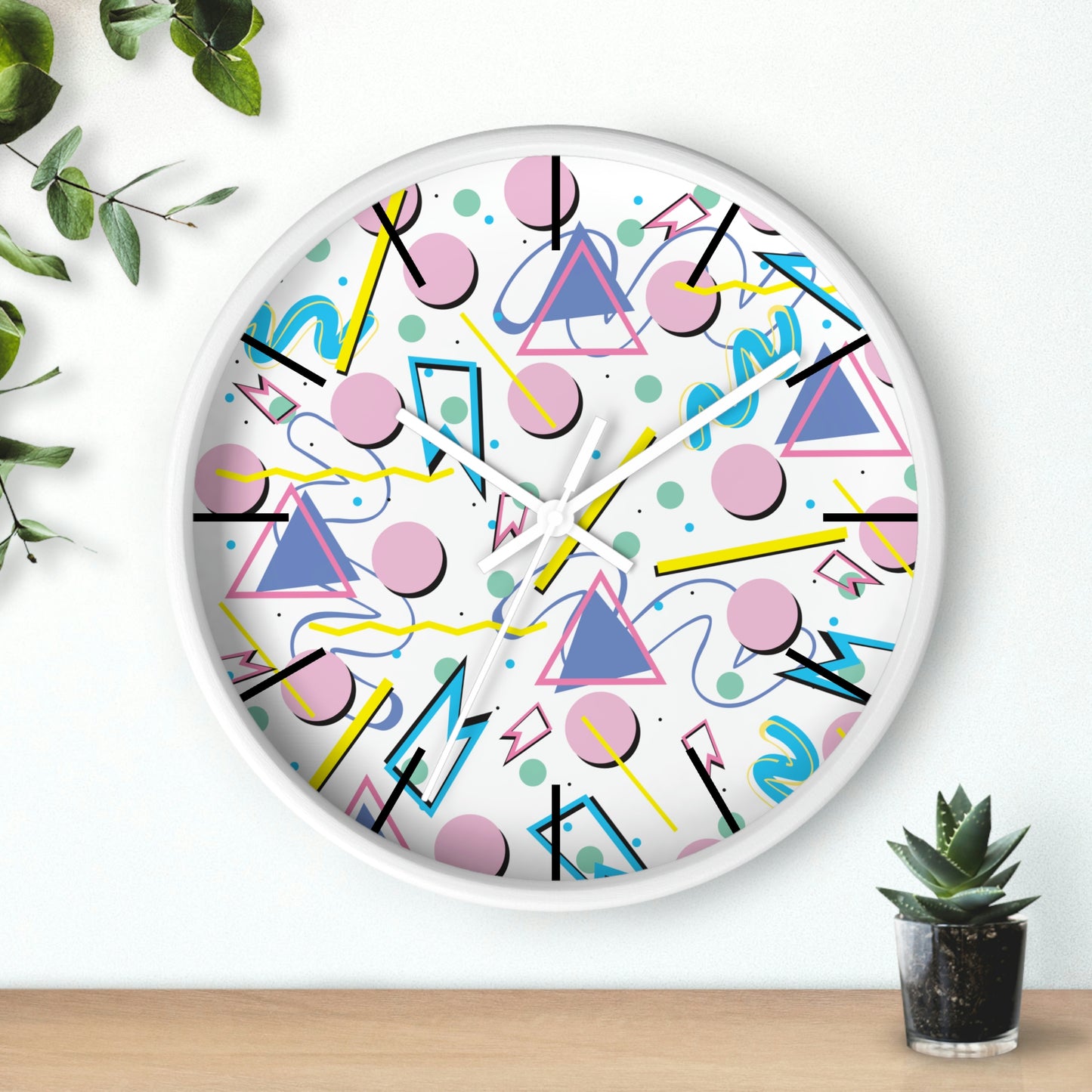 1980s Retro Abstract - Party Balloons - Wall Clock