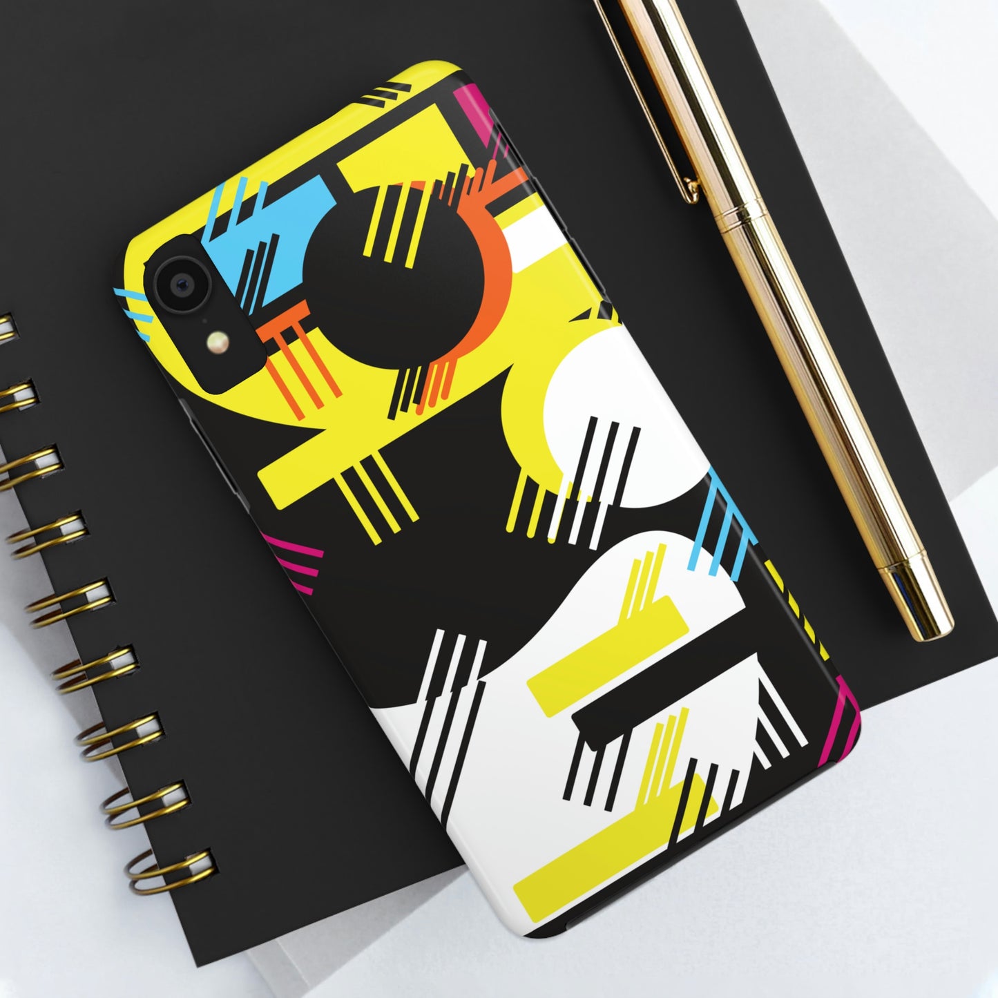 Tough Phone Cases, Case-Mate -80s Retro Abstract Graphic Art - Primary Tines -