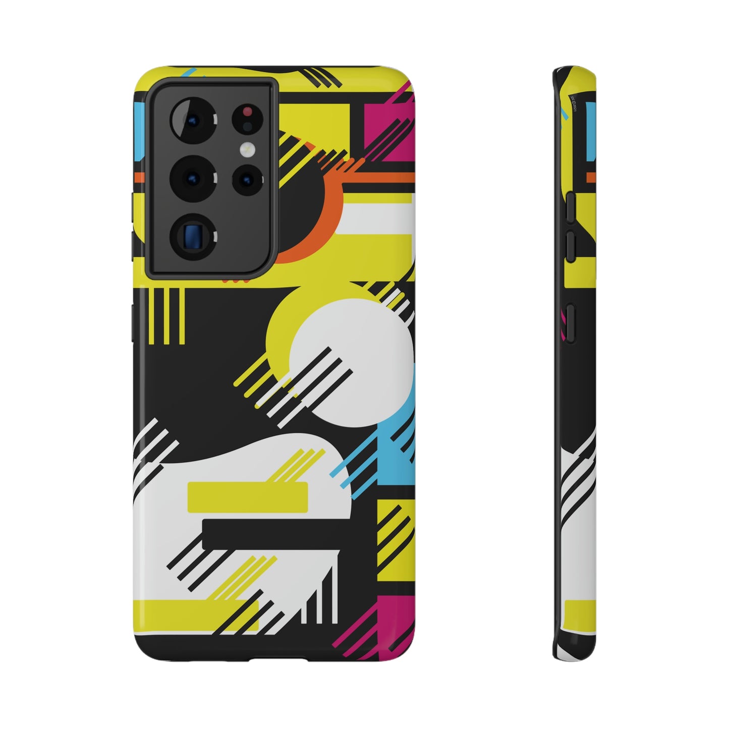 Impact-Resistant Cases - 1980s Retro Abstract Graphic Art - Primary Tines -