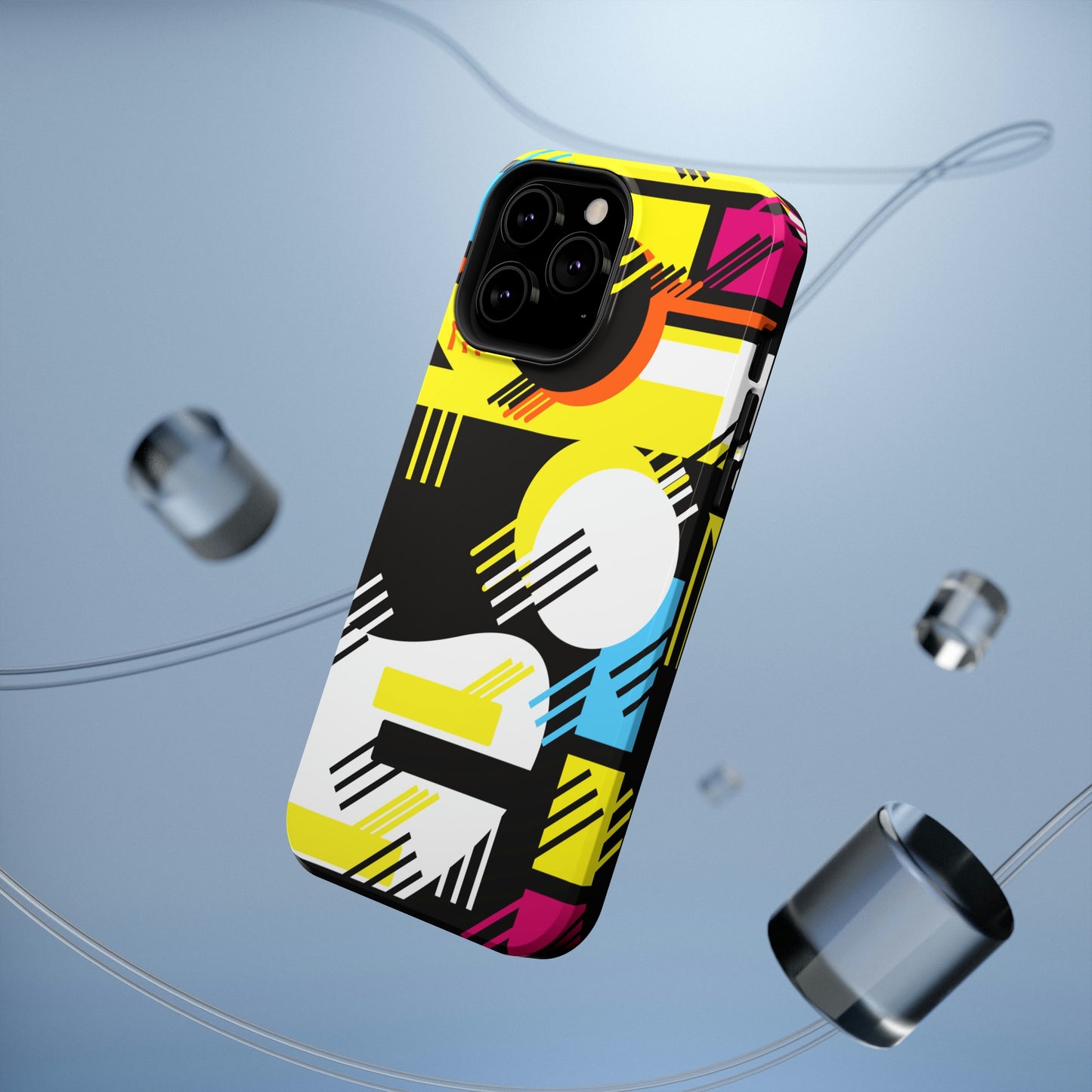 Impact-Resistant Cases - 1980s Retro Abstract Graphic Art - Primary Tines -