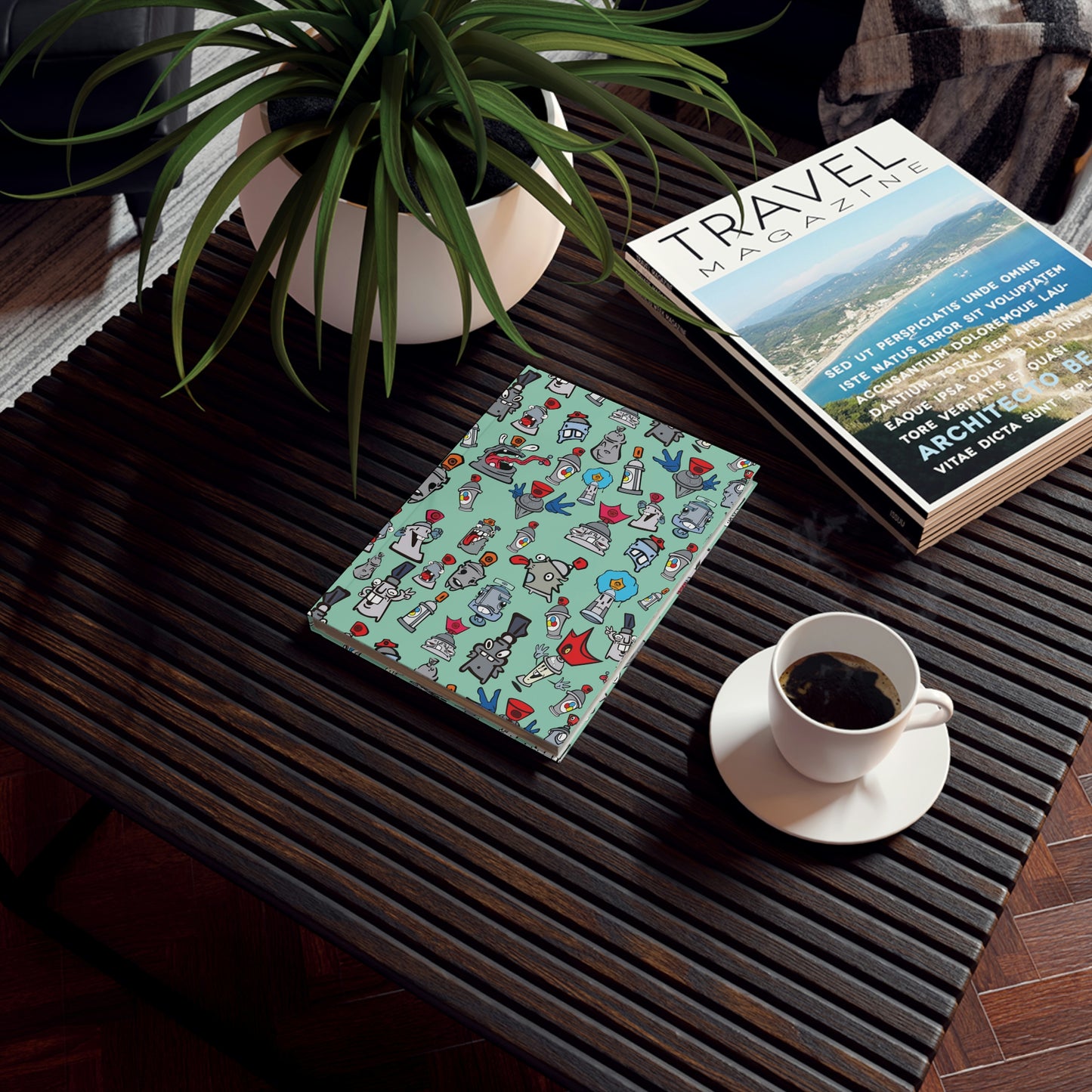 Skizo Fa2hq Can Society Cartoon Characters - Hard Backed Journal