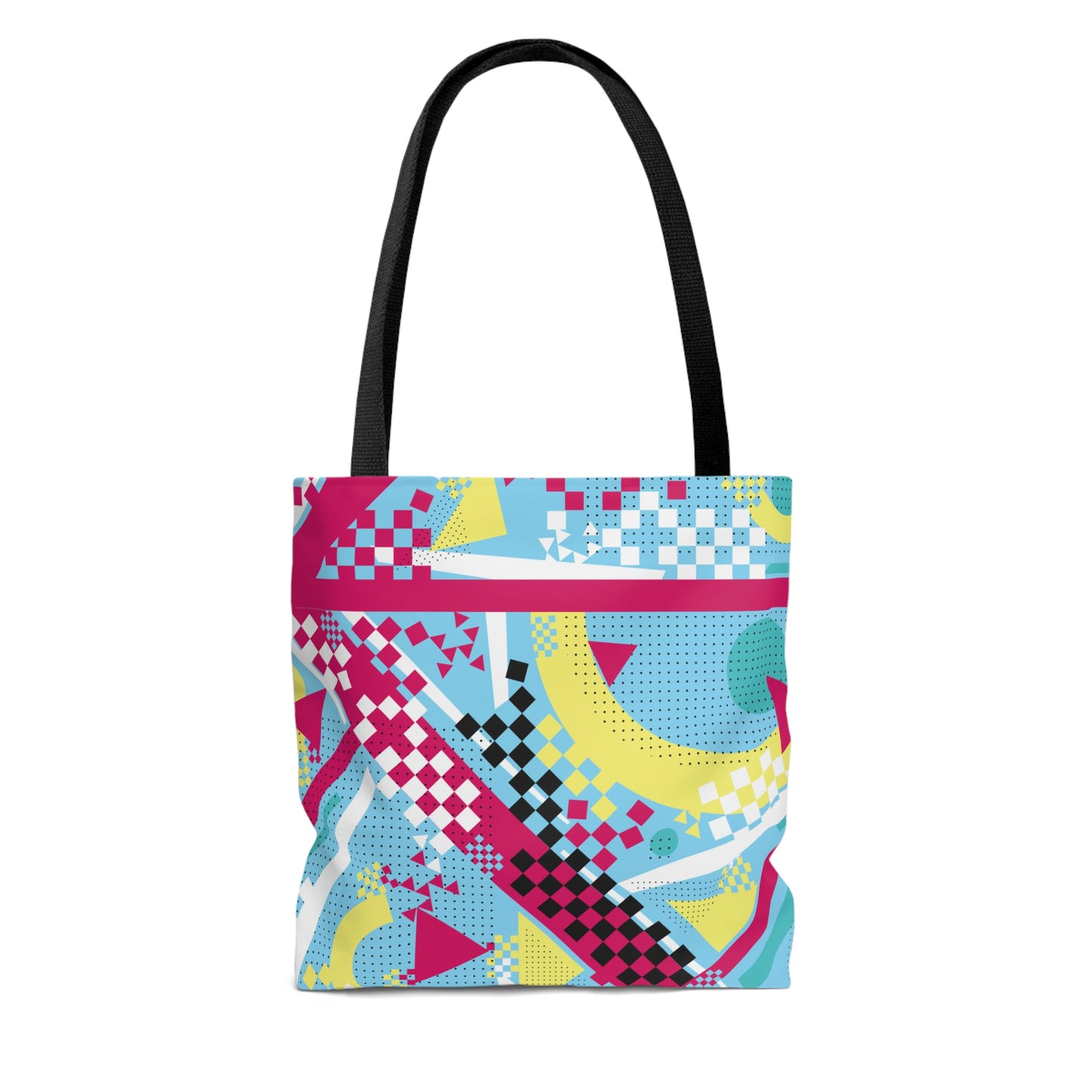 1980s Retro Abstract Graphic Art - Checkered - Tote Bag
