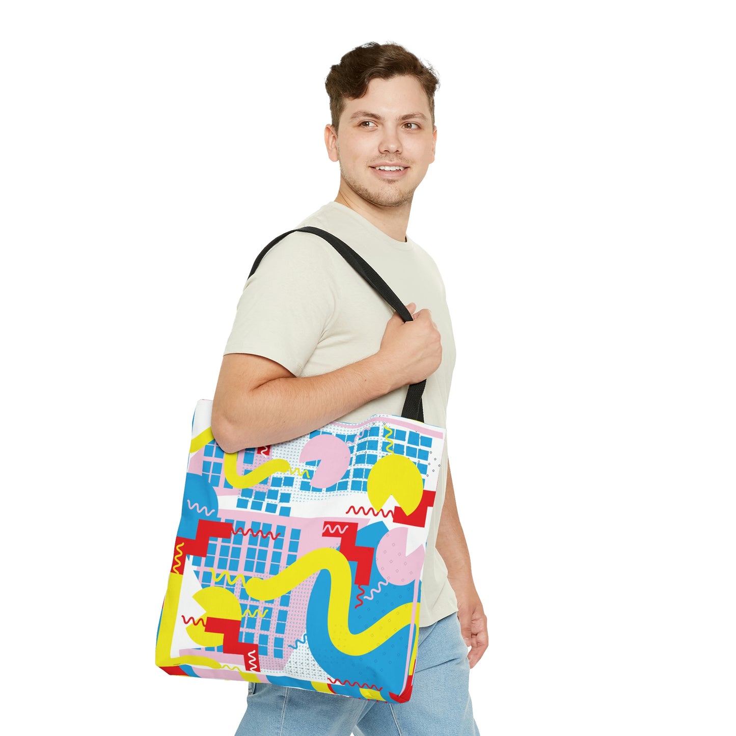 1980s Retro Abstract Graphic Art - Squiggle -  Tote Bag