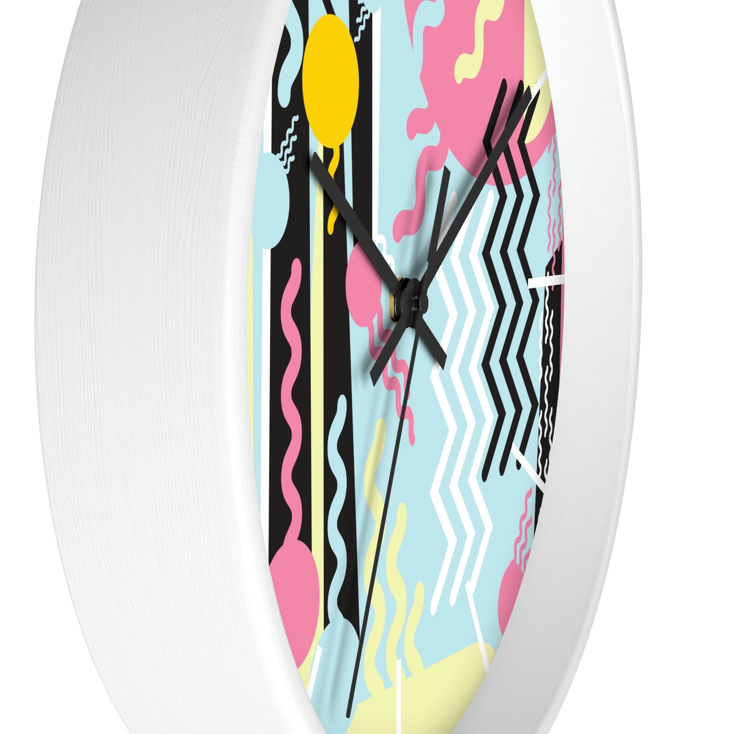 1980s Retro Abstract Design - Pastels - Wall Clock