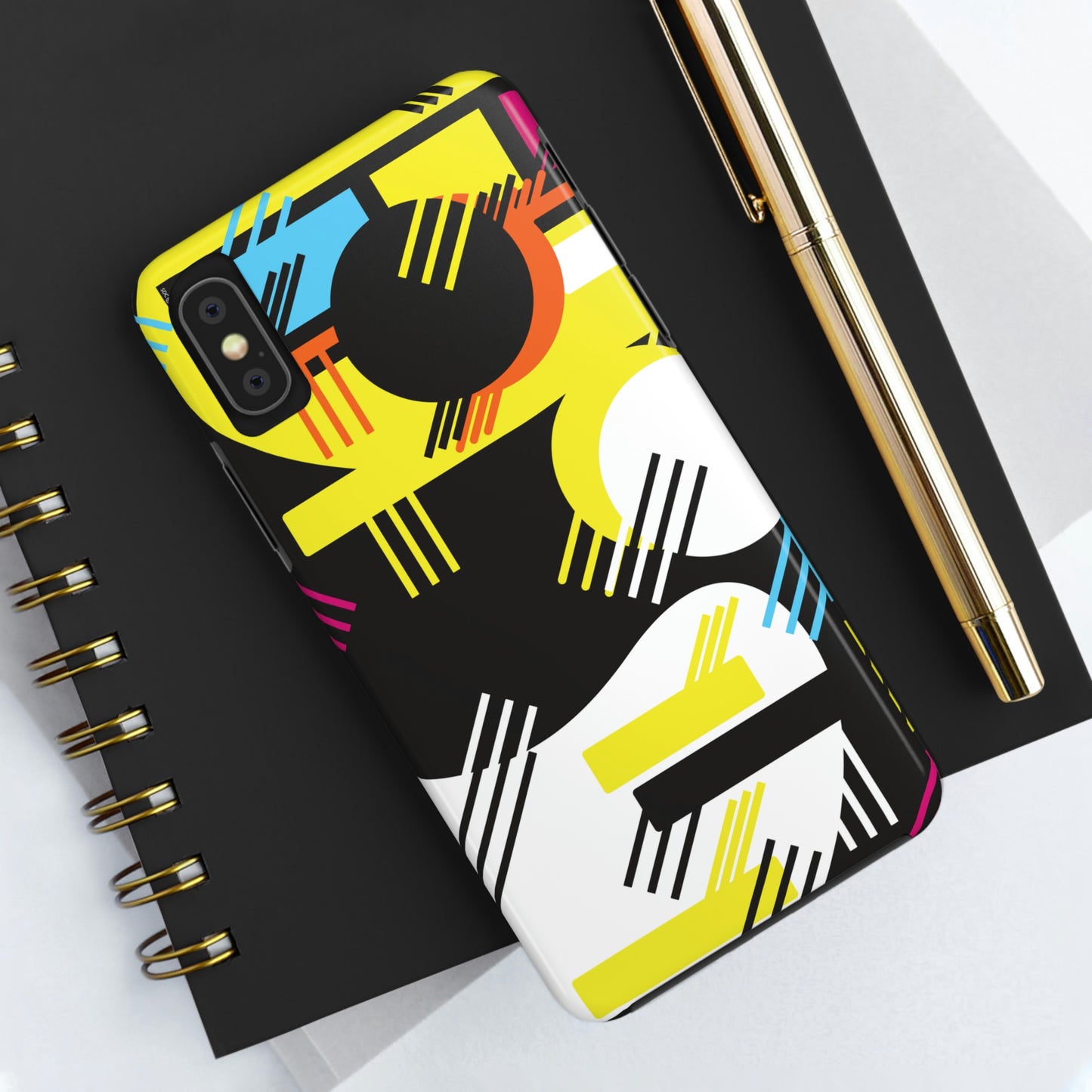 Tough Phone Cases, Case-Mate -80s Retro Abstract Graphic Art - Primary Tines -