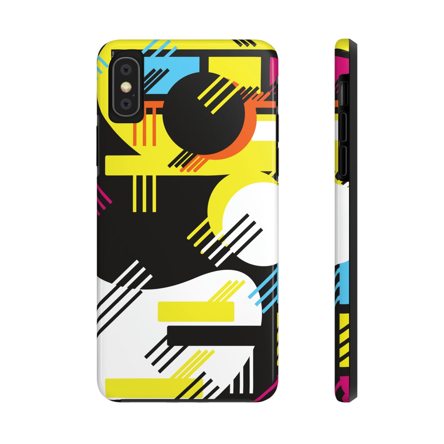 Tough Phone Cases, Case-Mate -80s Retro Abstract Graphic Art - Primary Tines -