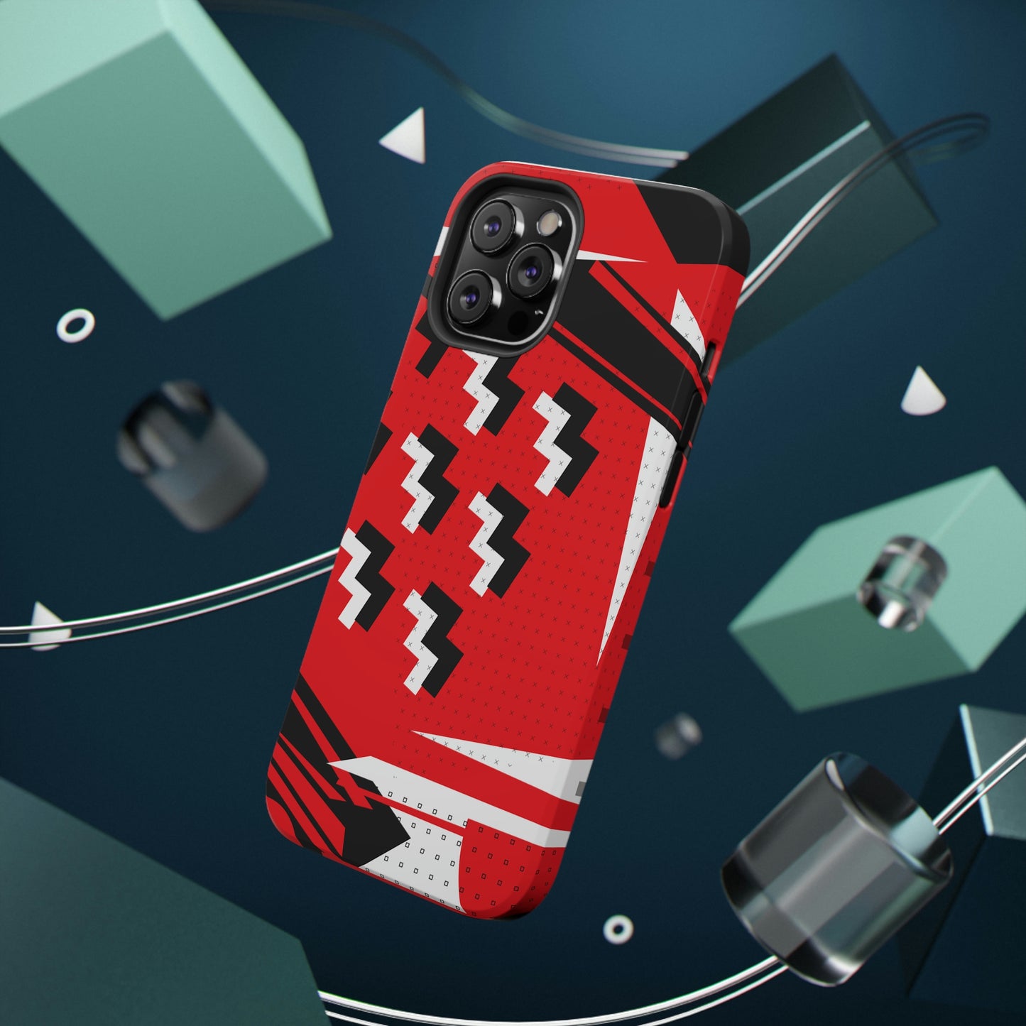 Impact-Resistant Cases - 1980s Retro Abstract Graphic Art - Attack Formation -