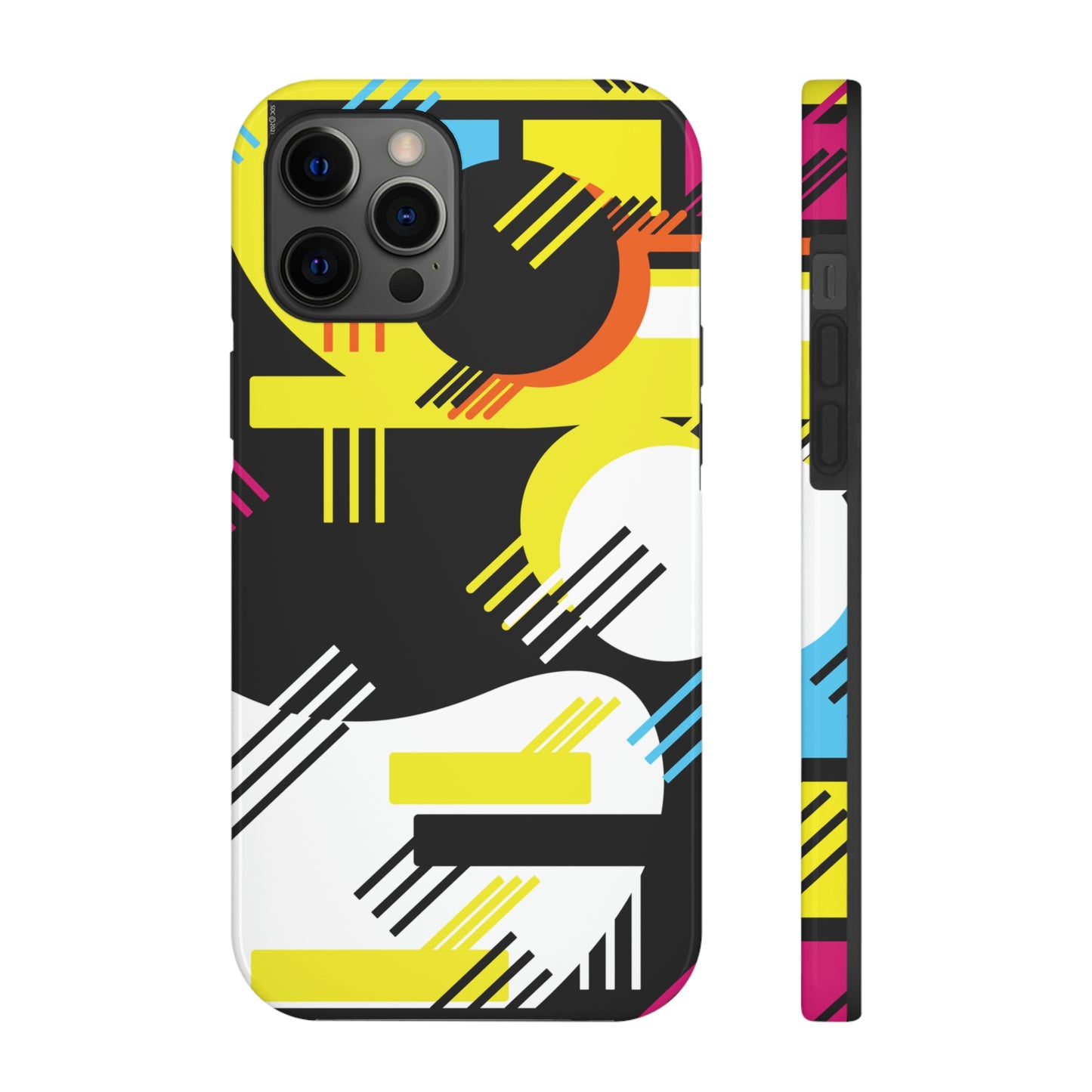 Tough Phone Cases, Case-Mate -80s Retro Abstract Graphic Art - Primary Tines -