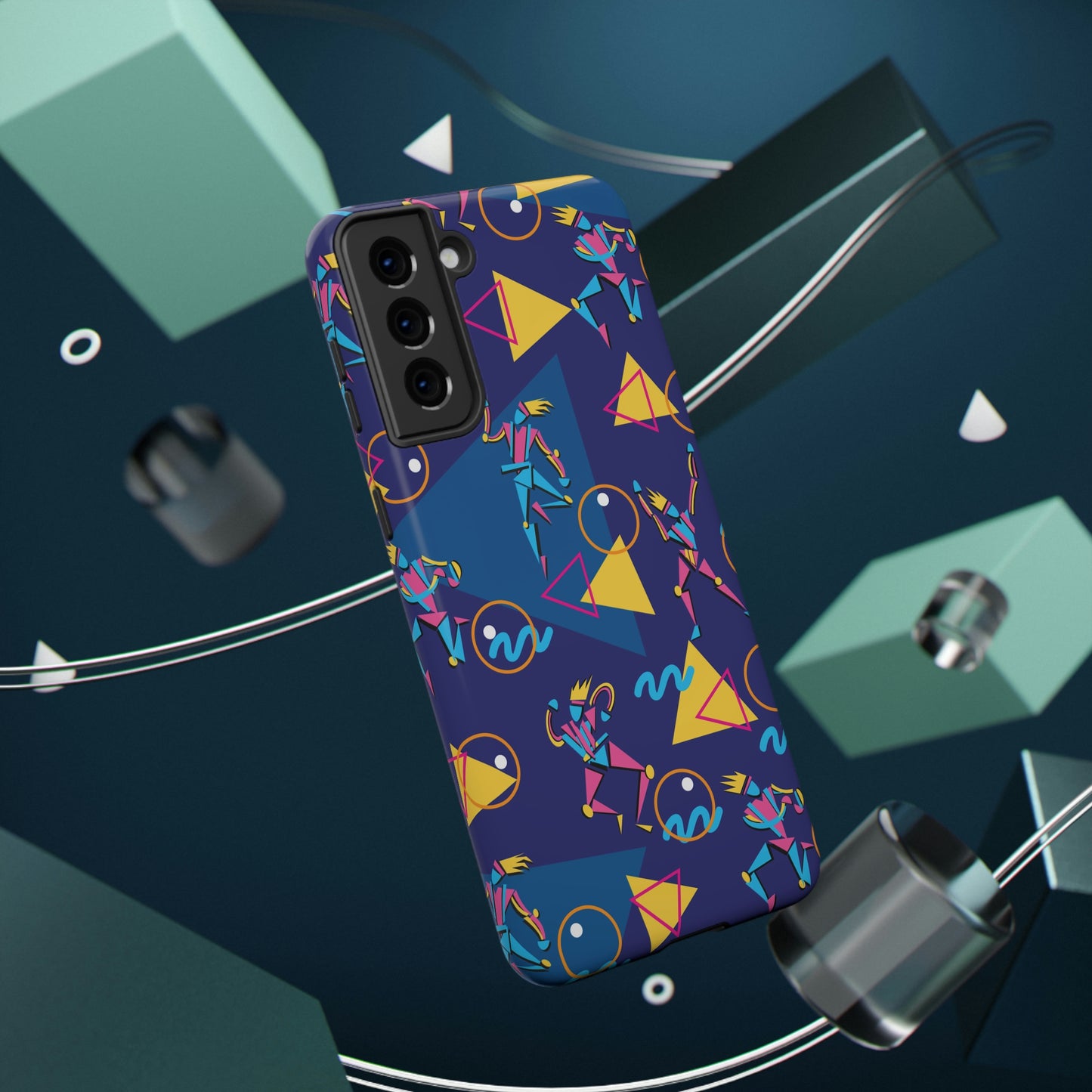 Impact-Resistant Cases - 1980s Retro Abstract Graphic Art - Dancers -