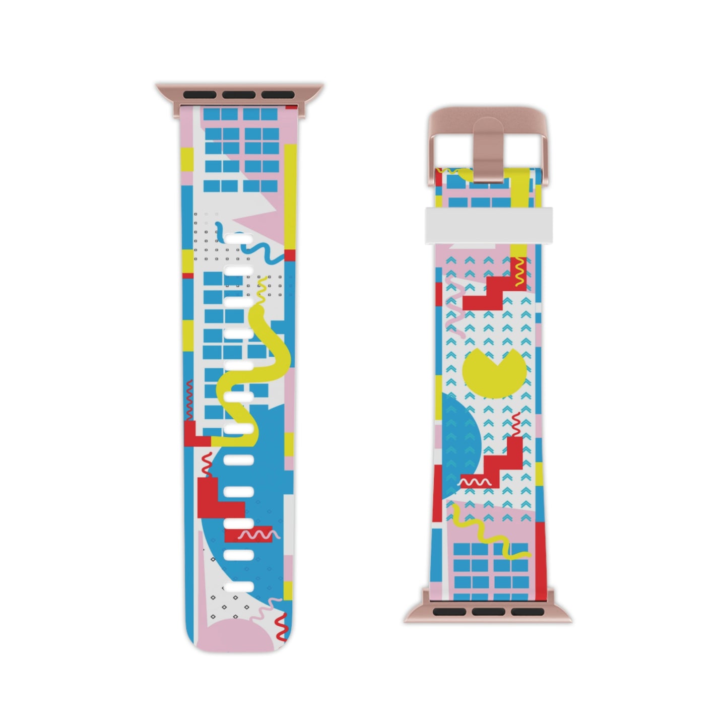 Red and Pink Geometric Watch Band for Apple Watch