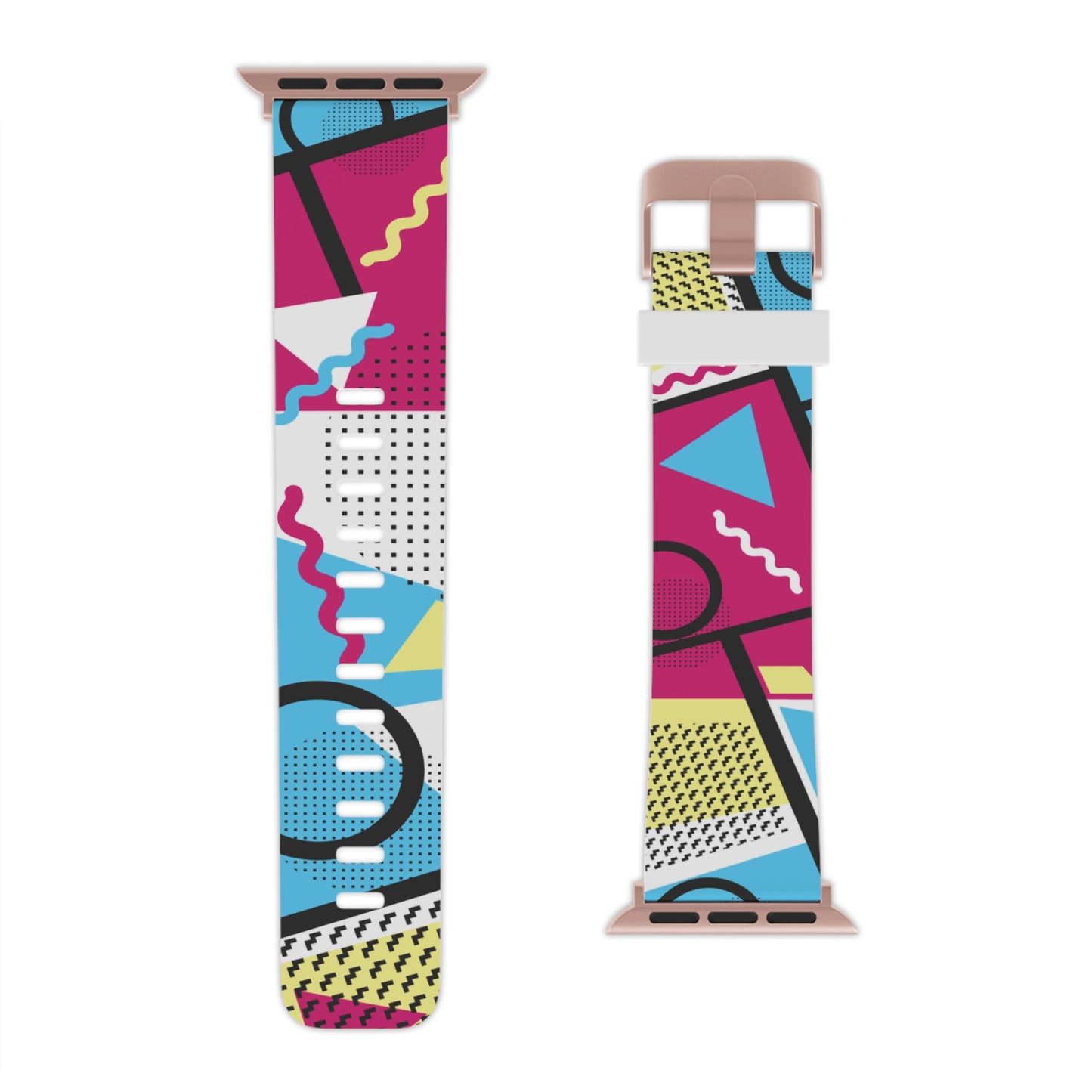 80's Inspired Bright Colors Geometric Watch Band for Apple Watch