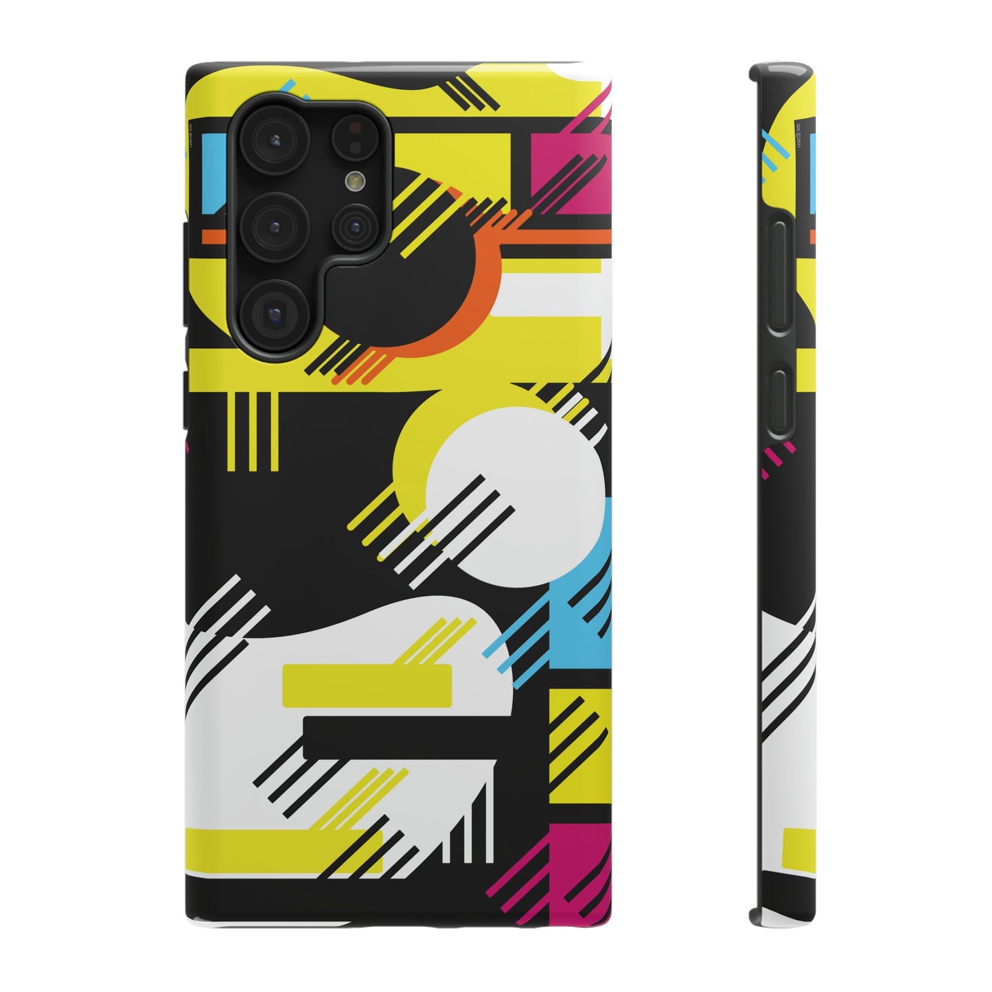 Impact-Resistant Cases - 1980s Retro Abstract Graphic Art - Primary Tines -
