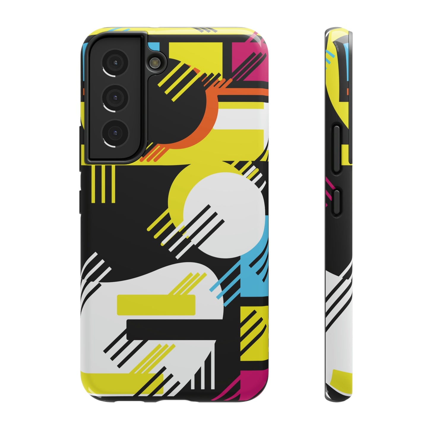 Impact-Resistant Cases - 1980s Retro Abstract Graphic Art - Primary Tines -