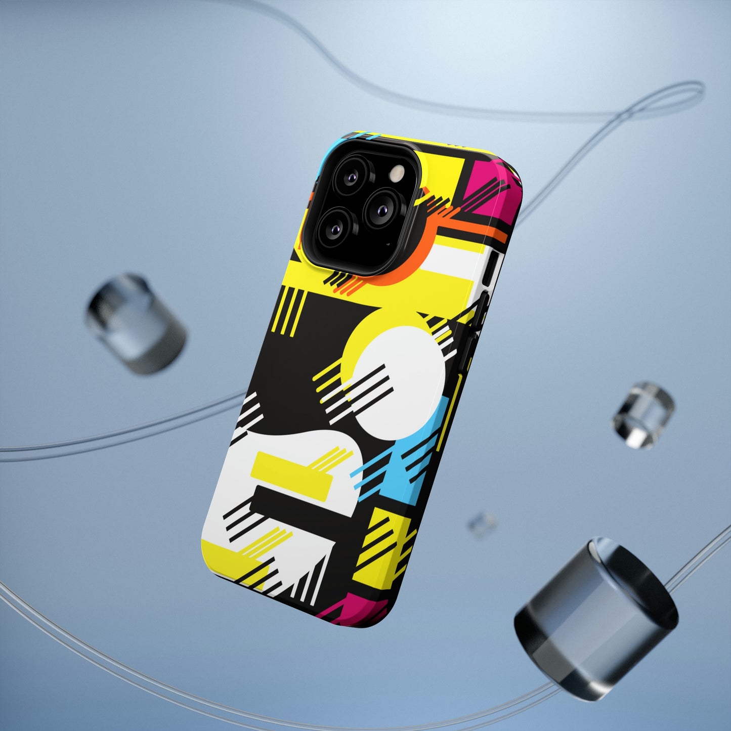 Impact-Resistant Cases - 1980s Retro Abstract Graphic Art - Primary Tines -