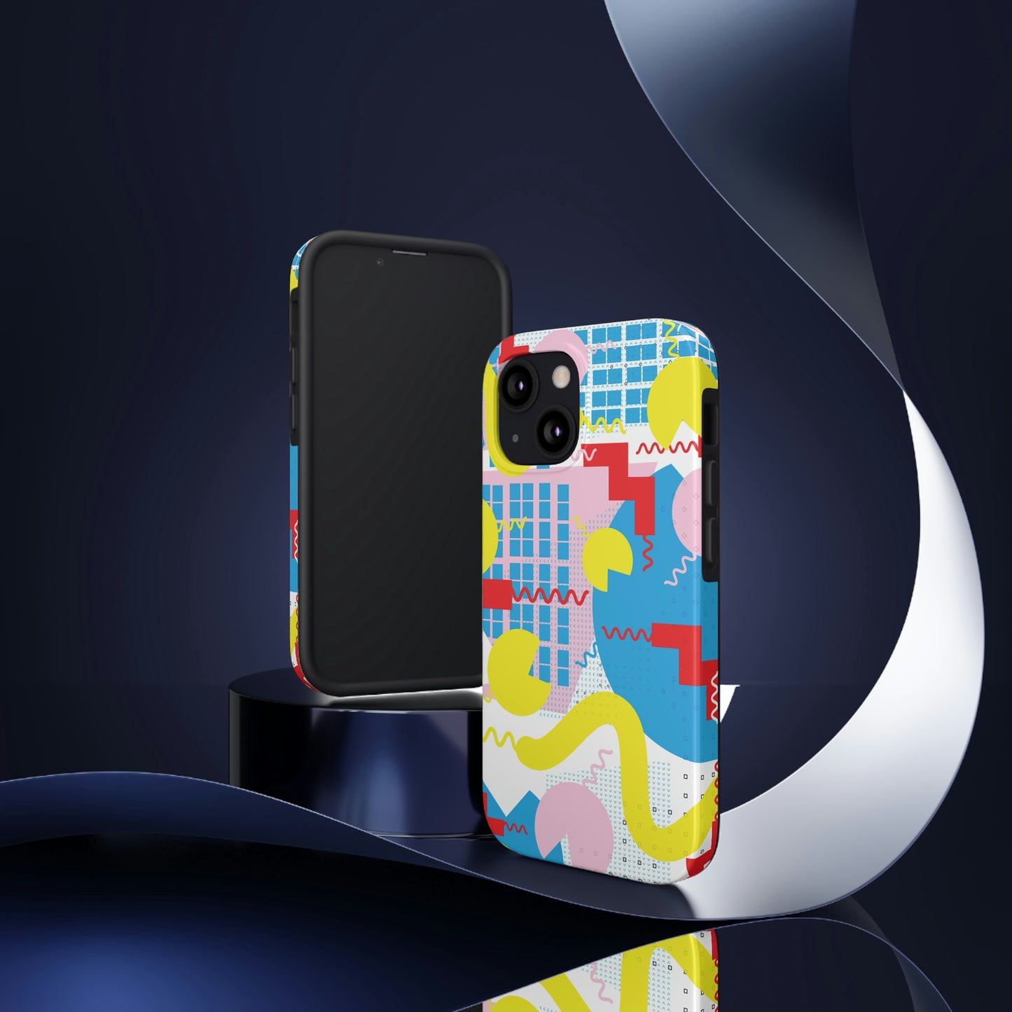 Tough Phone Cases, Case-Mate -80s Retro Abstract Graphic Art - Squiggle -