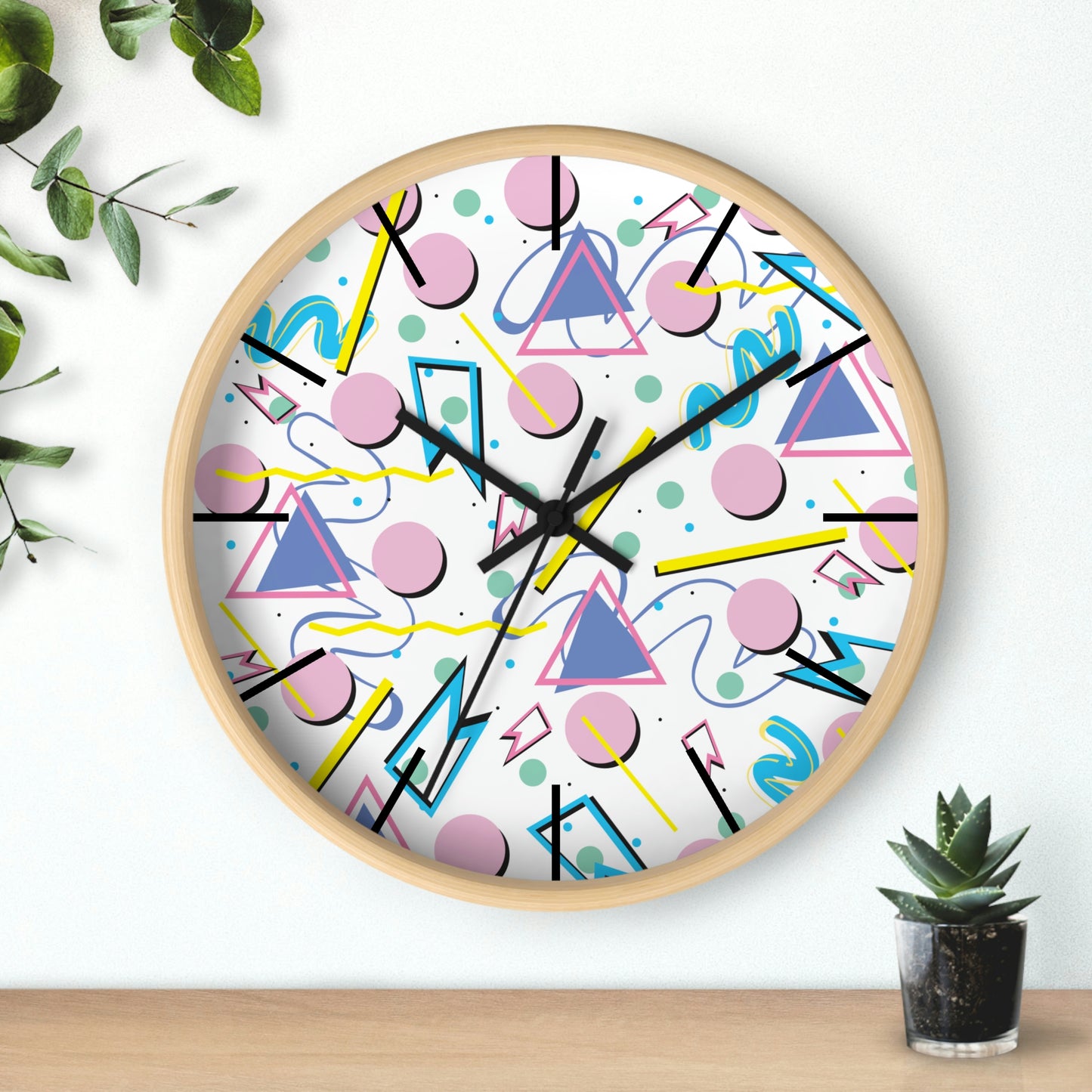 1980s Retro Abstract - Party Balloons - Wall Clock