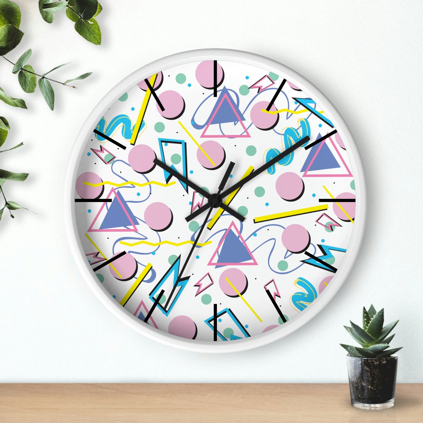 1980s Retro Abstract - Party Balloons - Wall Clock