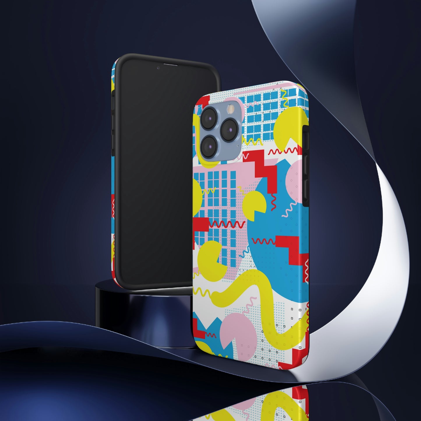 Tough Phone Cases, Case-Mate -80s Retro Abstract Graphic Art - Squiggle -