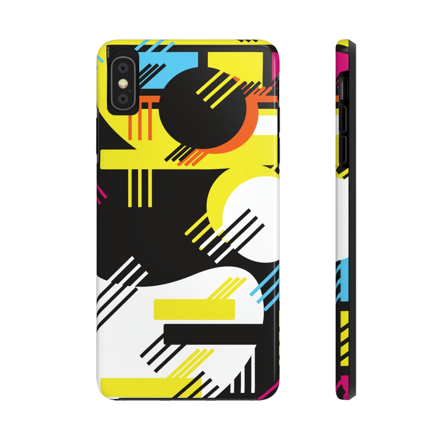 Tough Phone Cases, Case-Mate -80s Retro Abstract Graphic Art - Primary Tines -