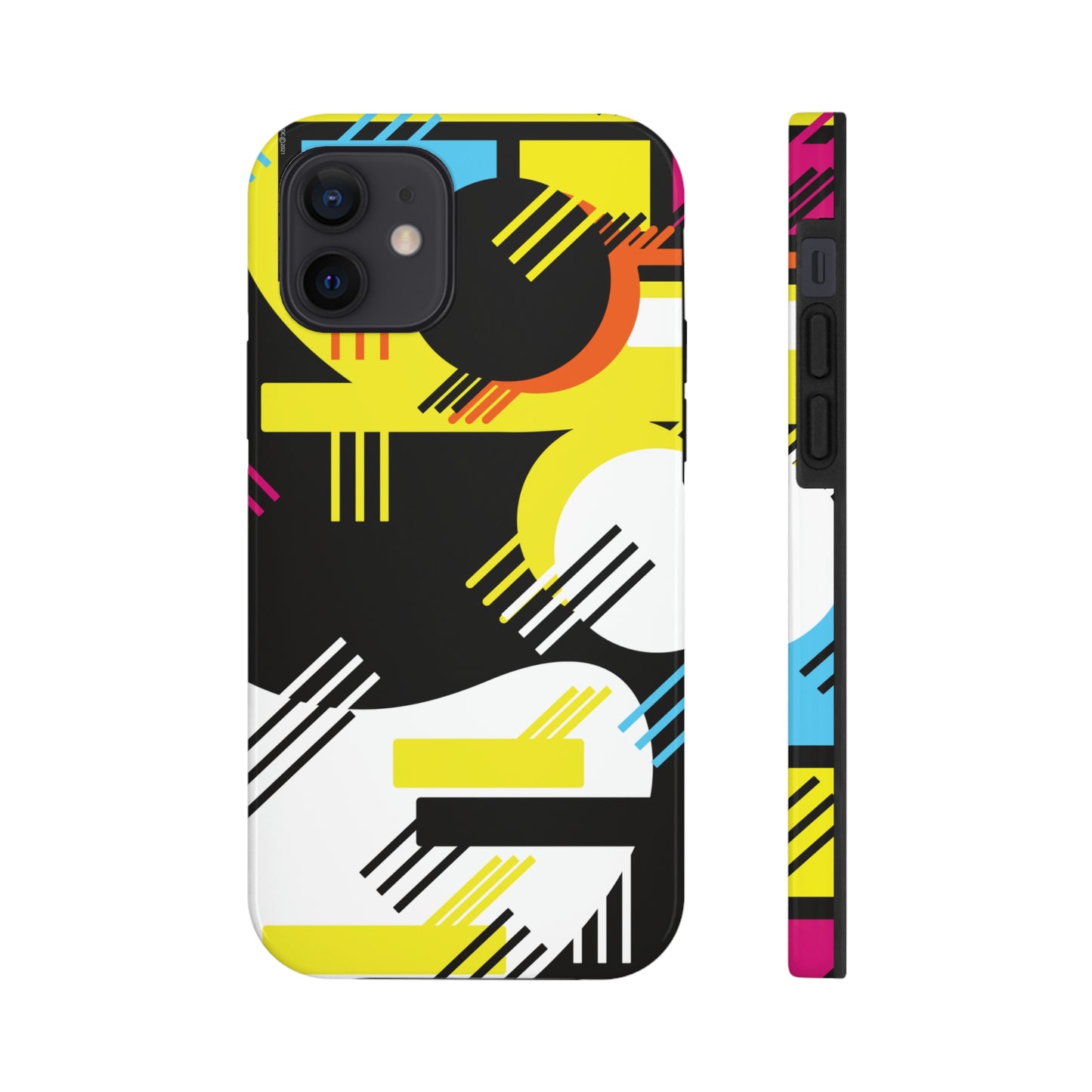 Tough Phone Cases, Case-Mate -80s Retro Abstract Graphic Art - Primary Tines -