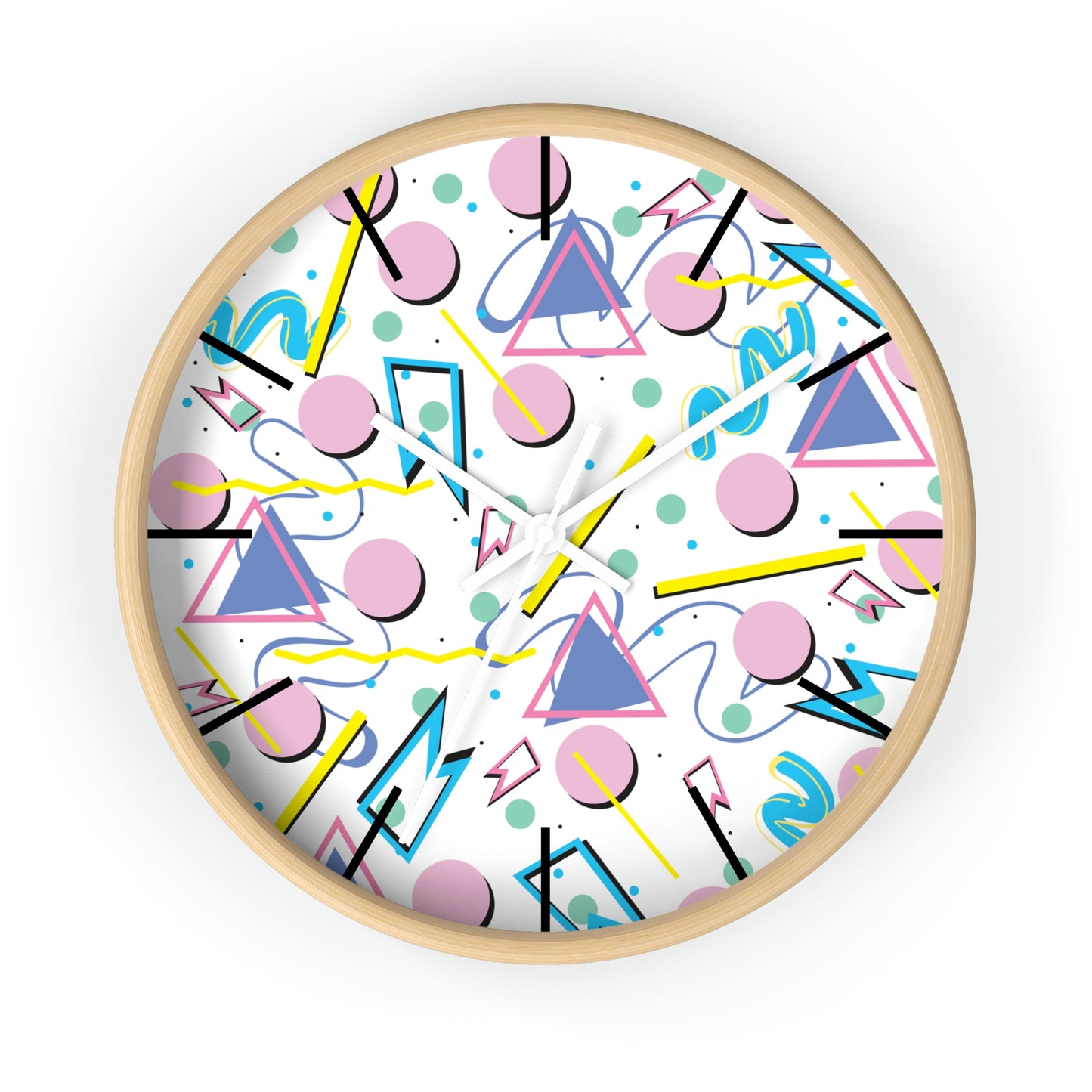 1980s Retro Abstract - Party Balloons - Wall Clock