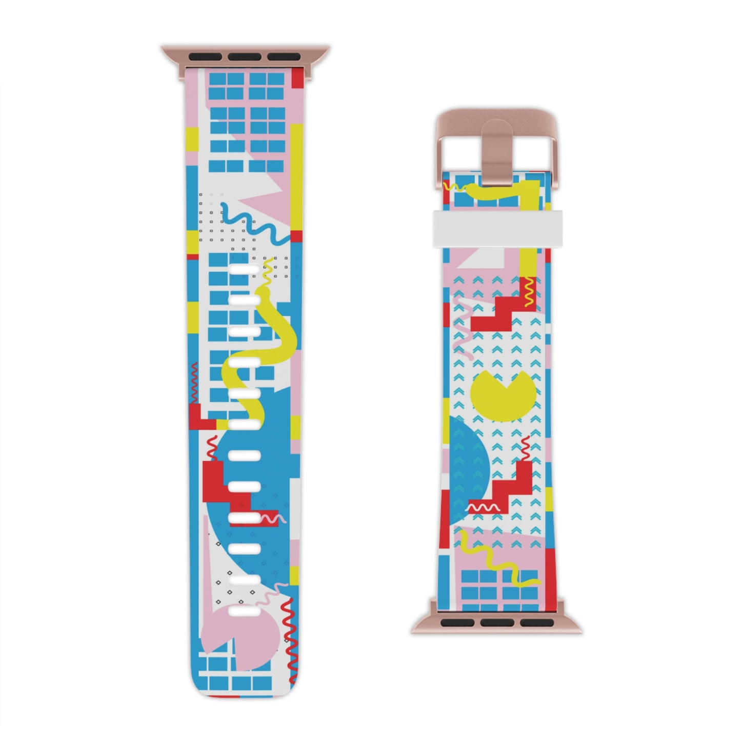 Red and Pink Geometric Watch Band for Apple Watch