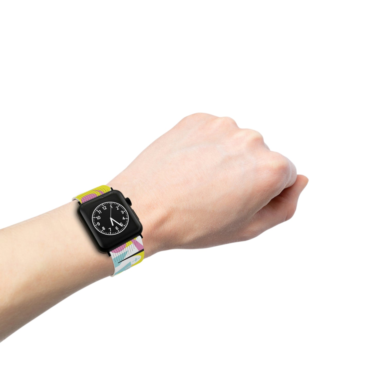 Yellow and Pink 80's Inspired Watch Band for Apple Watch