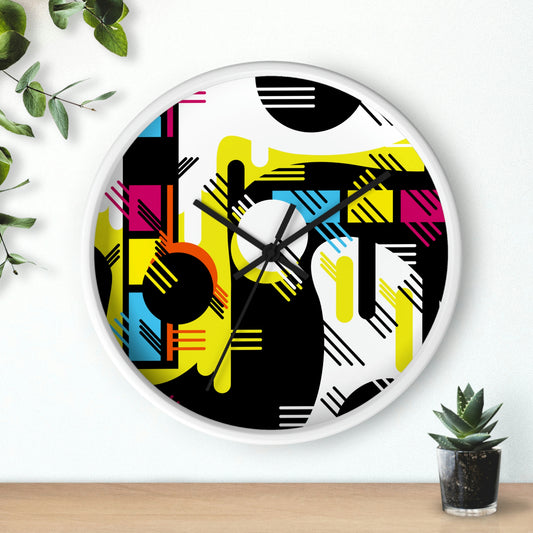 Colorful 1980s Retro Inspired Wall Clock