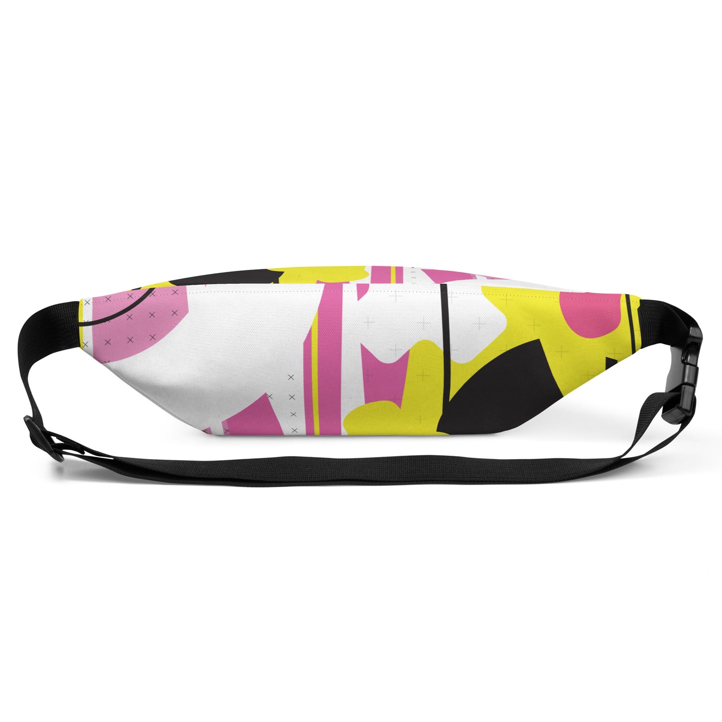 1980s Retro Abstract Graphic - Pink Yellow Black - Fanny Pack