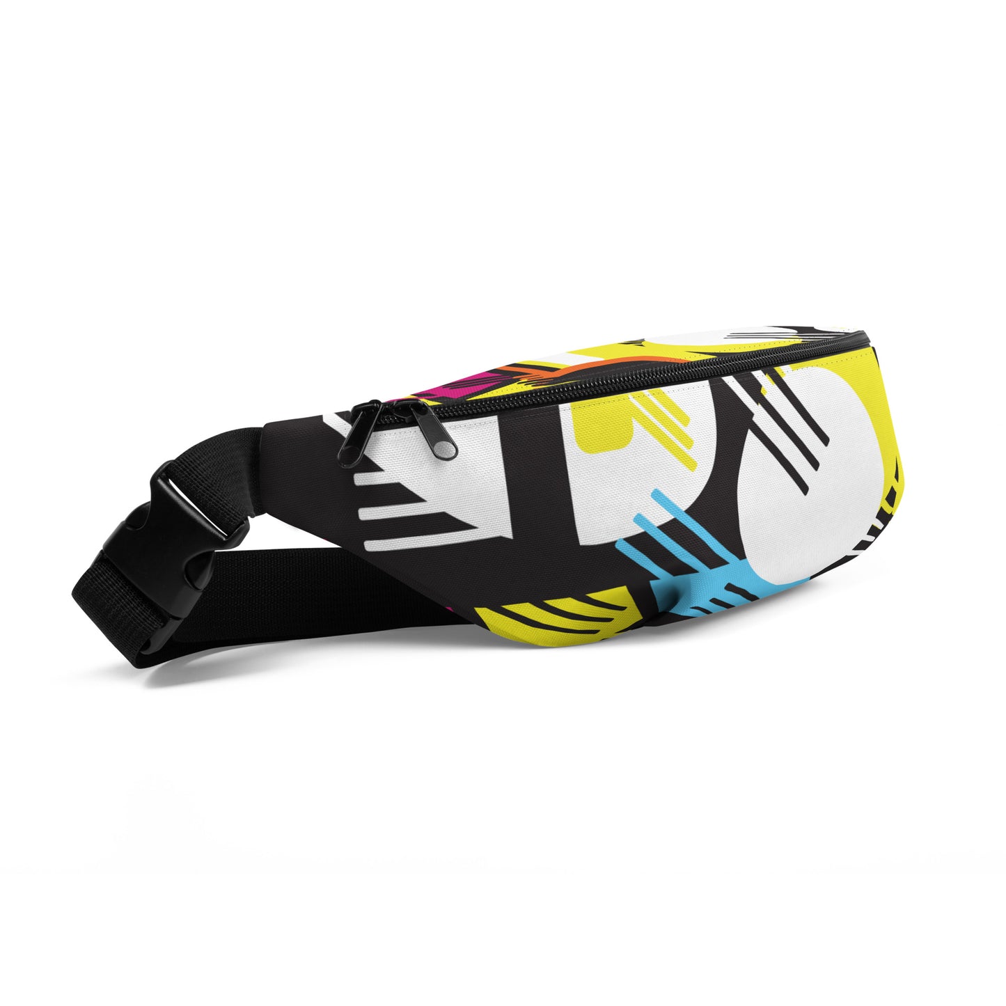 1980s Retro Abstract Graphic Art - Primary Tines - Fanny Pack