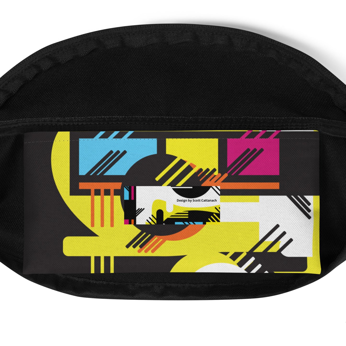 1980s Retro Abstract Graphic Art - Primary Tines - Fanny Pack