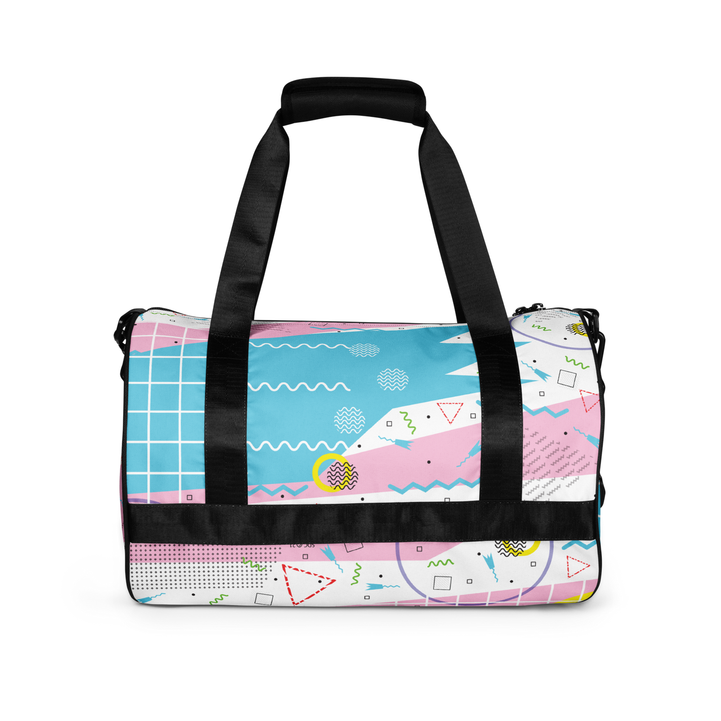 1980s Retro Abstract Graphic Design - Gridded - All-Over Printed Duffel Bag