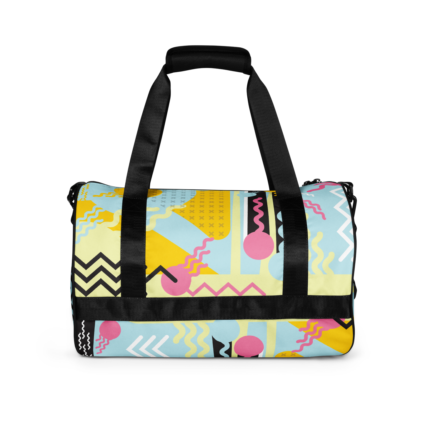 1980s Retro Abstract Graphic Art - Tadpole - All-Over Printed Duffel Bag