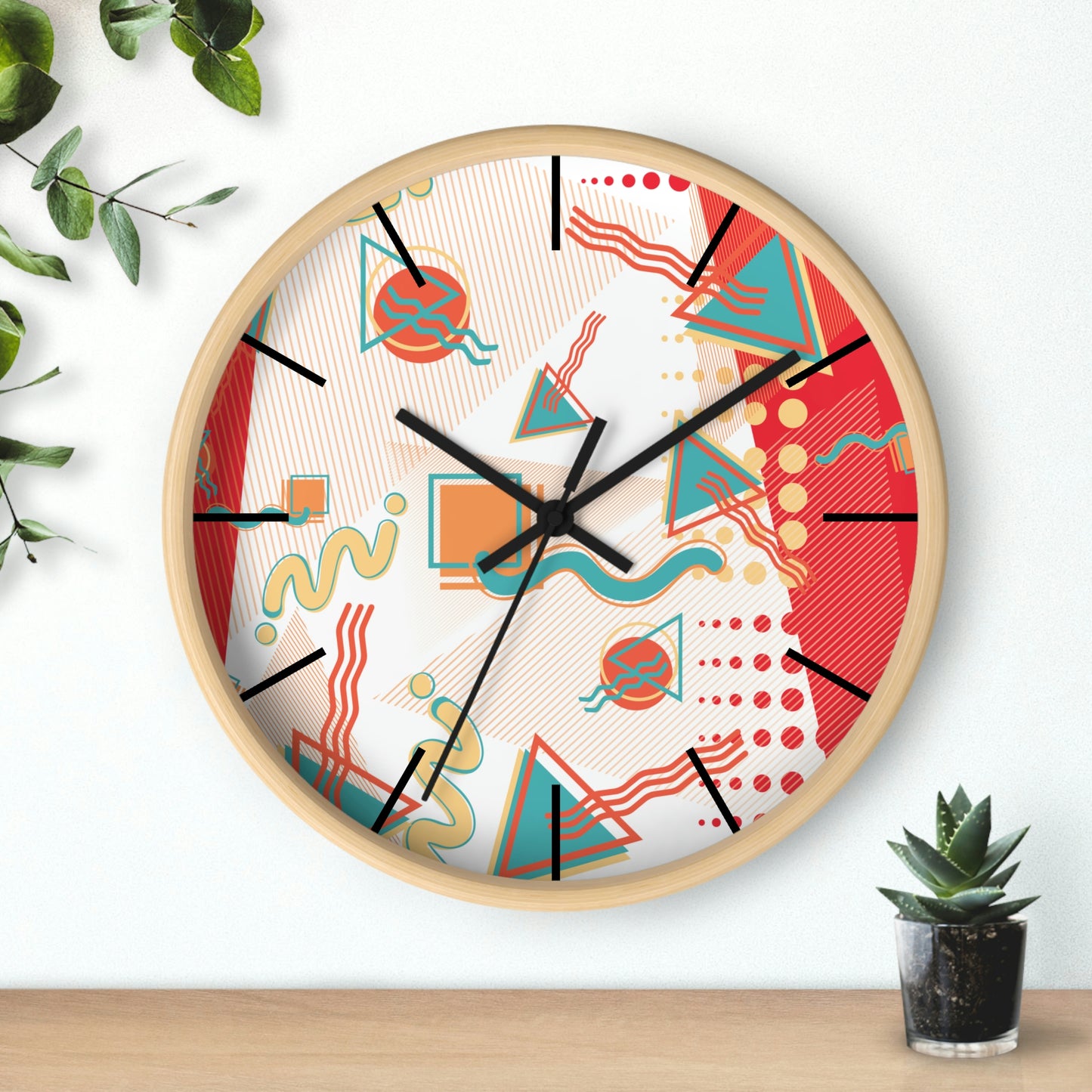 1980s Retro Abstract - Sushi - Wall Clock