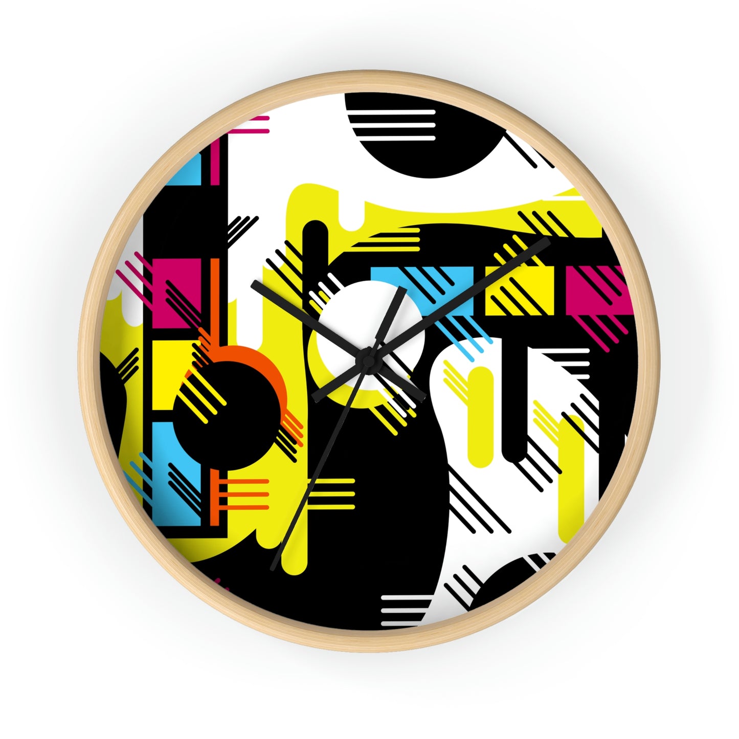 Colorful 1980s Retro Inspired Wall Clock
