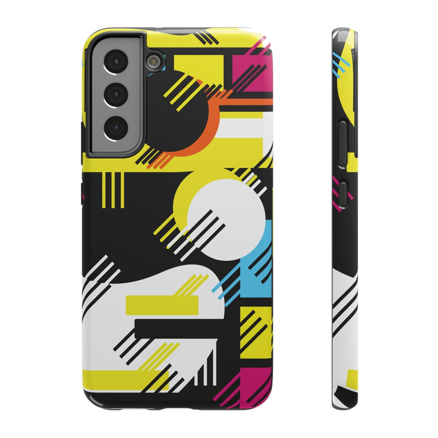 Impact-Resistant Cases - 1980s Retro Abstract Graphic Art - Primary Tines -