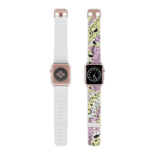 Pink and Yellow Geometric Watch Band for Apple Watch