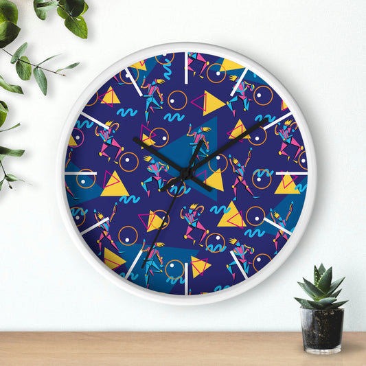 1980s Retro - Abstract Dancers - Wall Clock