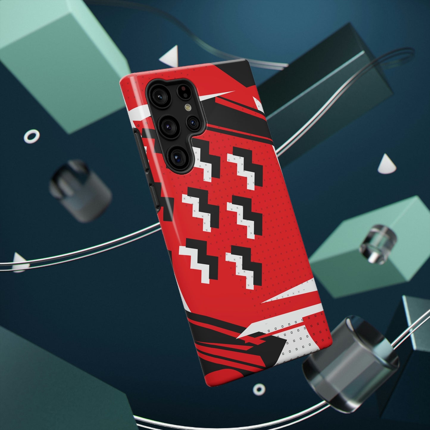 Impact-Resistant Cases - 1980s Retro Abstract Graphic Art - Attack Formation -