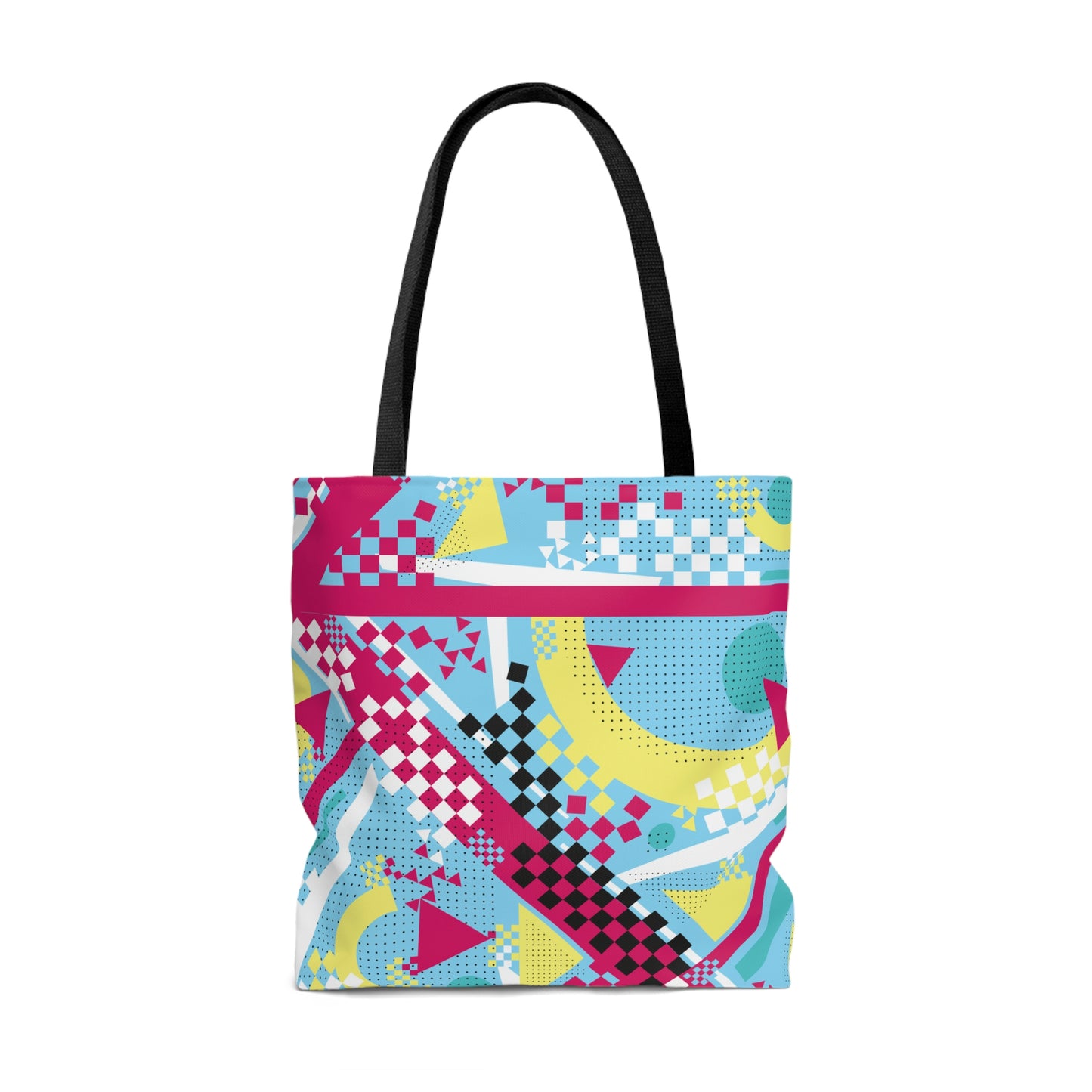 1980s Retro Abstract Graphic Art - Checkered - Tote Bag
