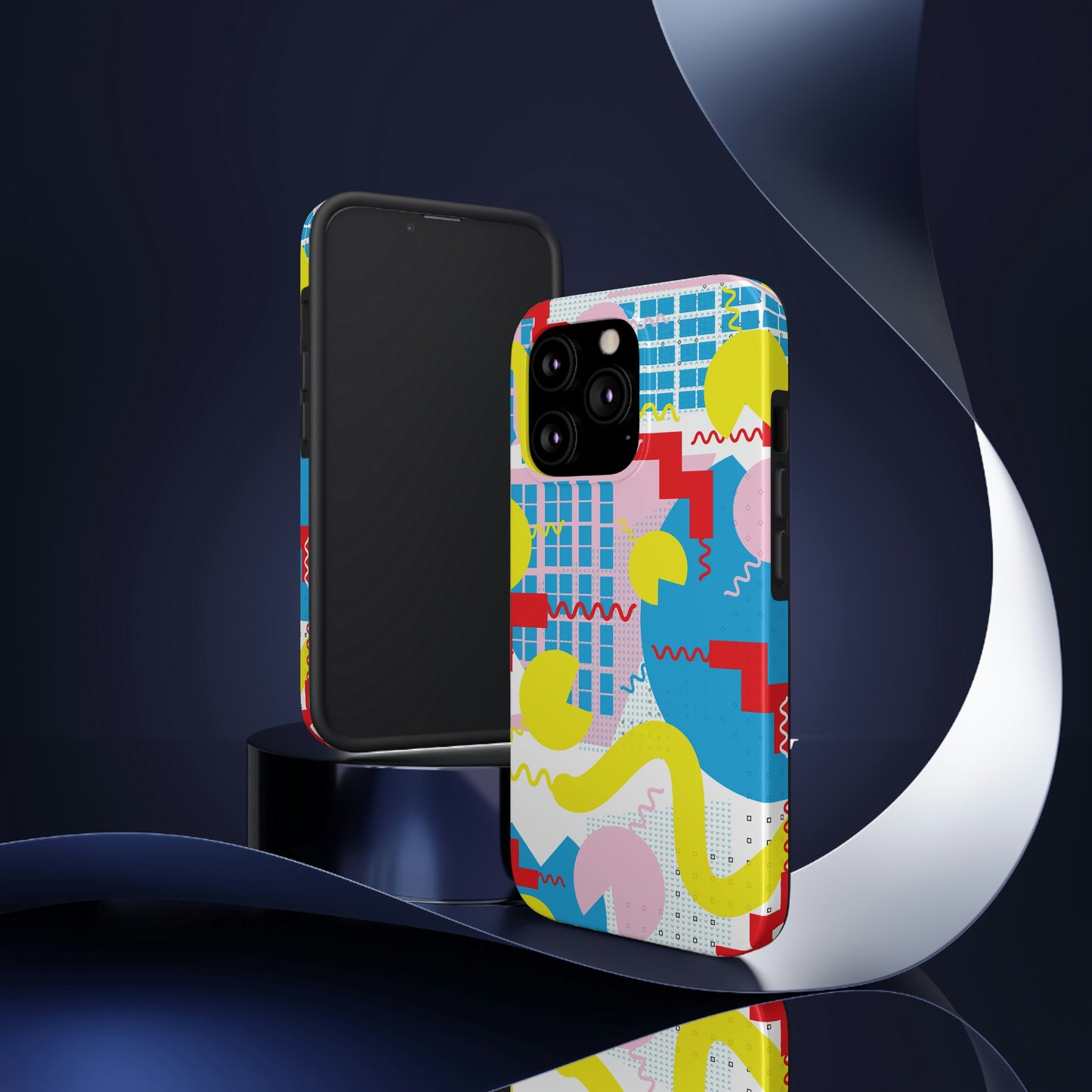 Tough Phone Cases, Case-Mate -80s Retro Abstract Graphic Art - Squiggle -