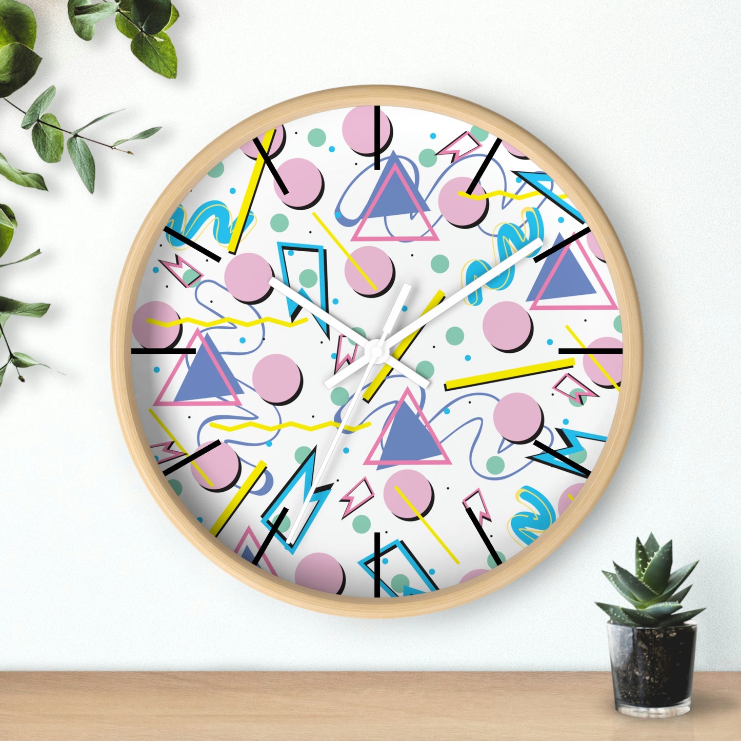 1980s Retro Abstract - Party Balloons - Wall Clock