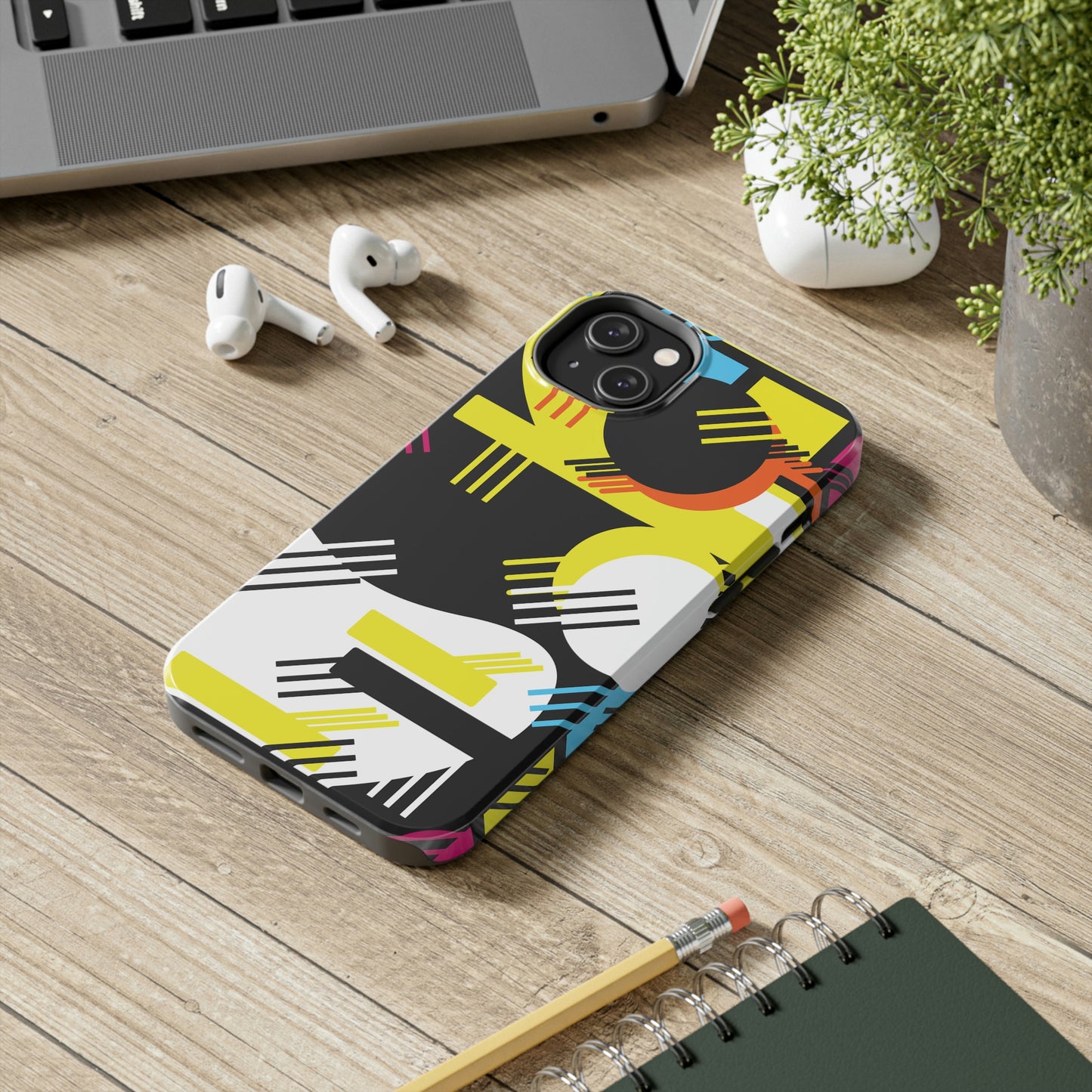 Tough Phone Cases, Case-Mate -80s Retro Abstract Graphic Art - Primary Tines -