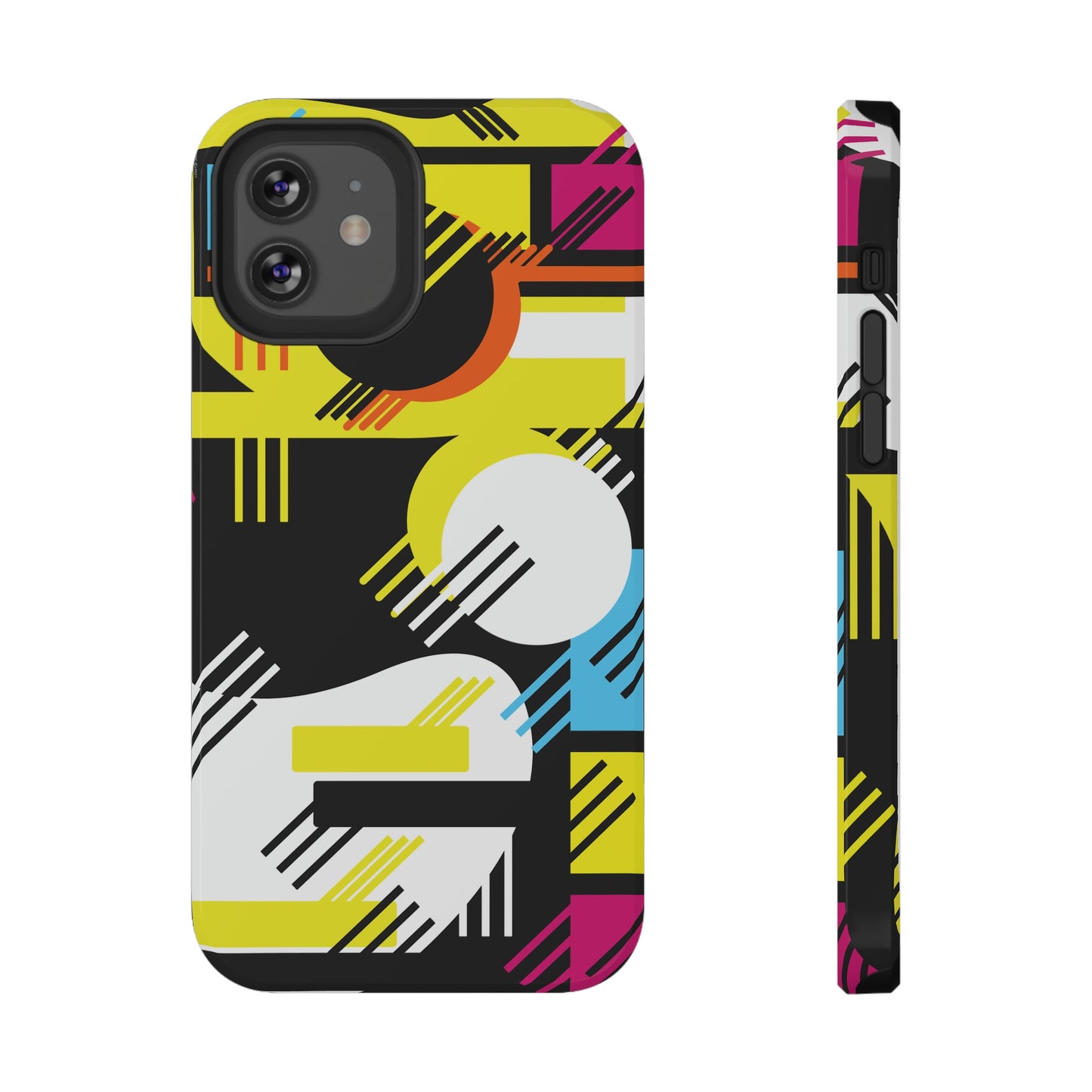 Impact-Resistant Cases - 1980s Retro Abstract Graphic Art - Primary Tines -