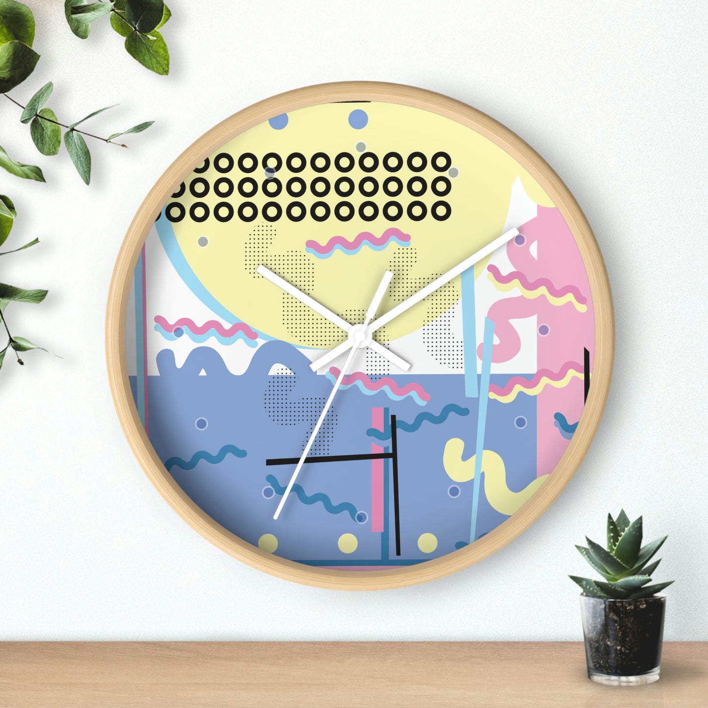 Retro Pop Abstract Wall Clock