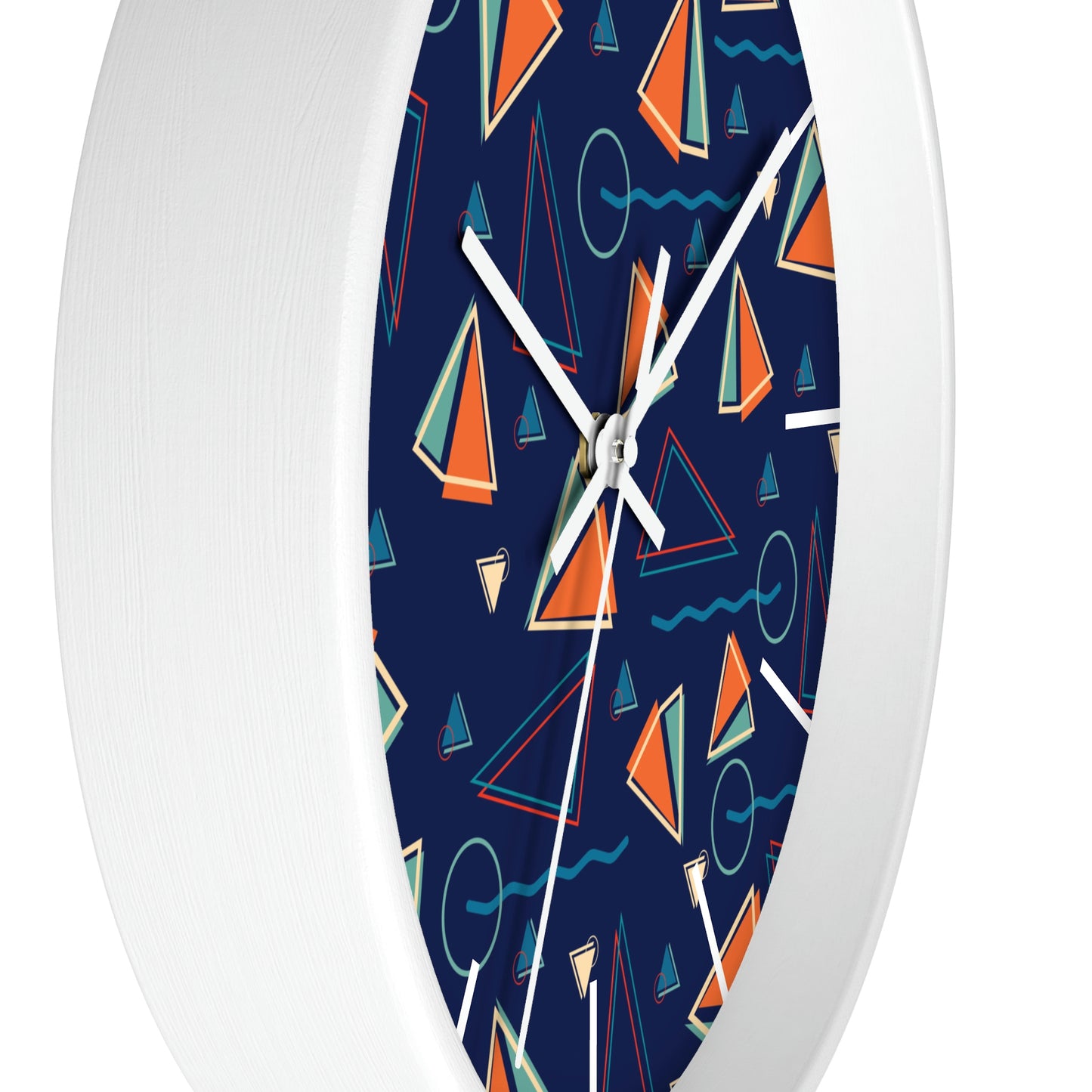 1980s Retro Abstract - Sails and Sunsets - Wall Clock