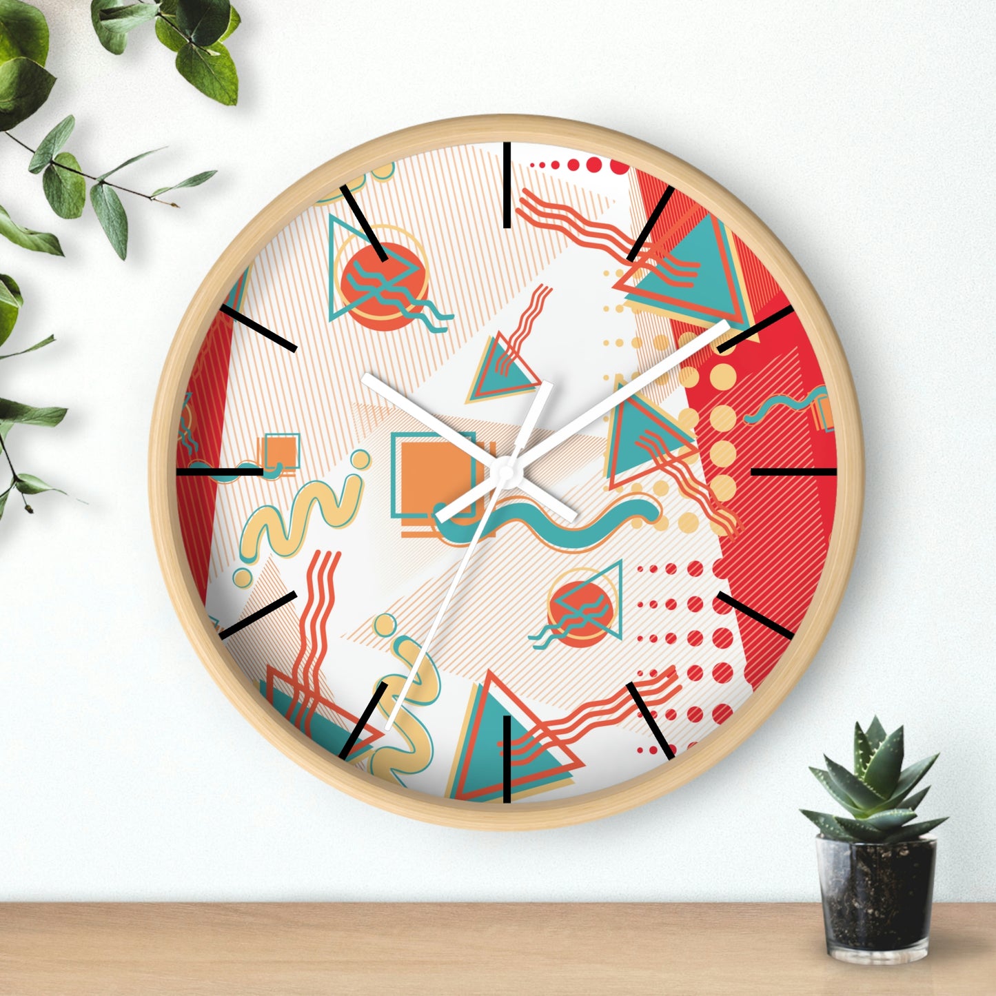 1980s Retro Abstract - Sushi - Wall Clock