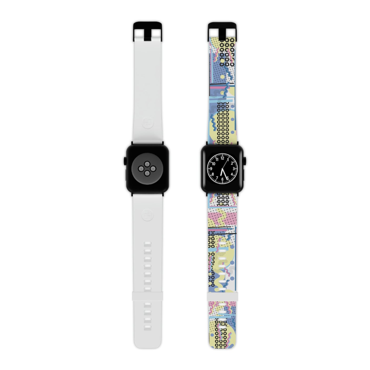 Light Blue Pink and Yellow Watch Band for Apple Watch - Geometric Design